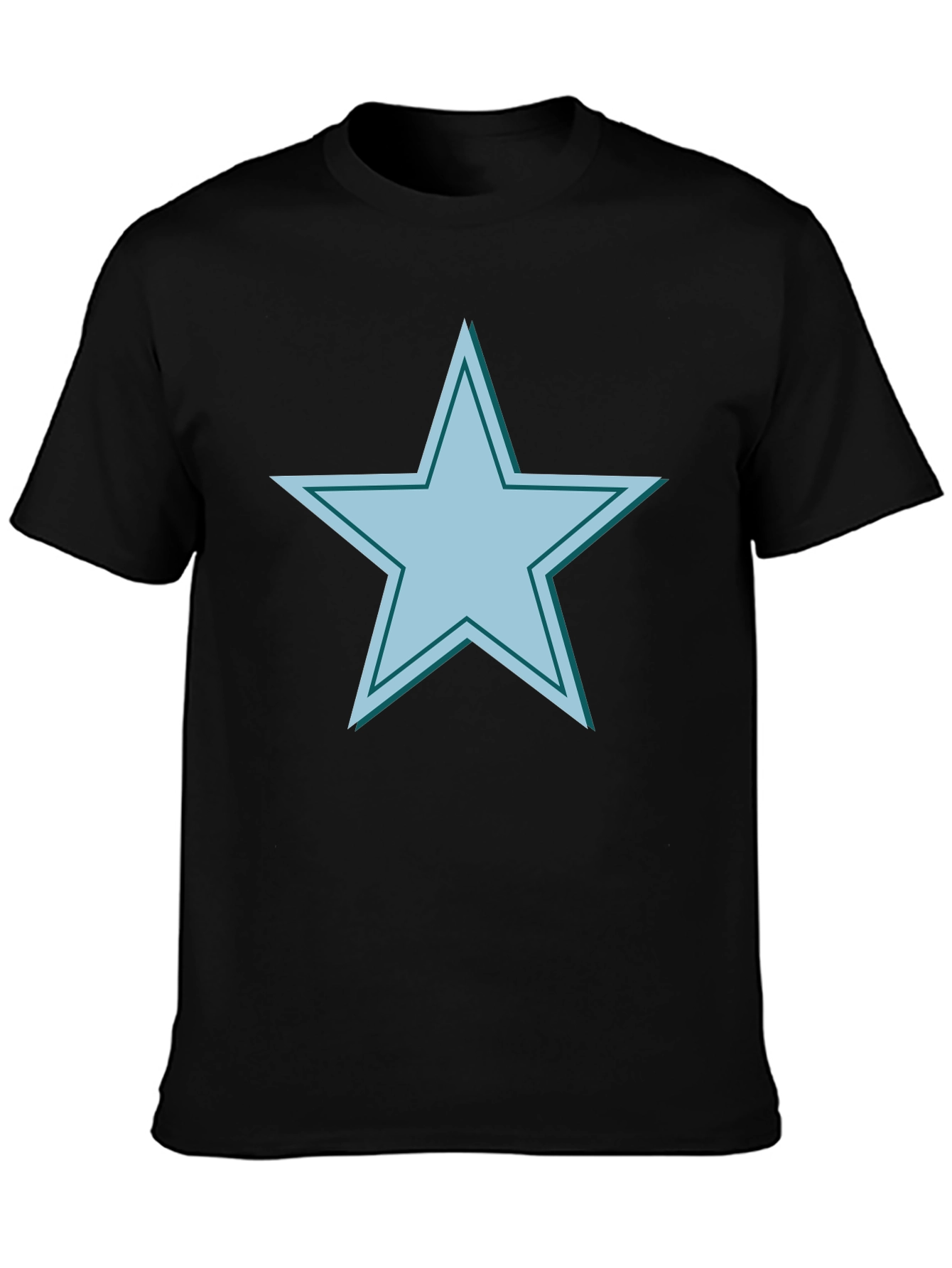 Star Graphic Tee - Mens Casual Black Cotton Shirt