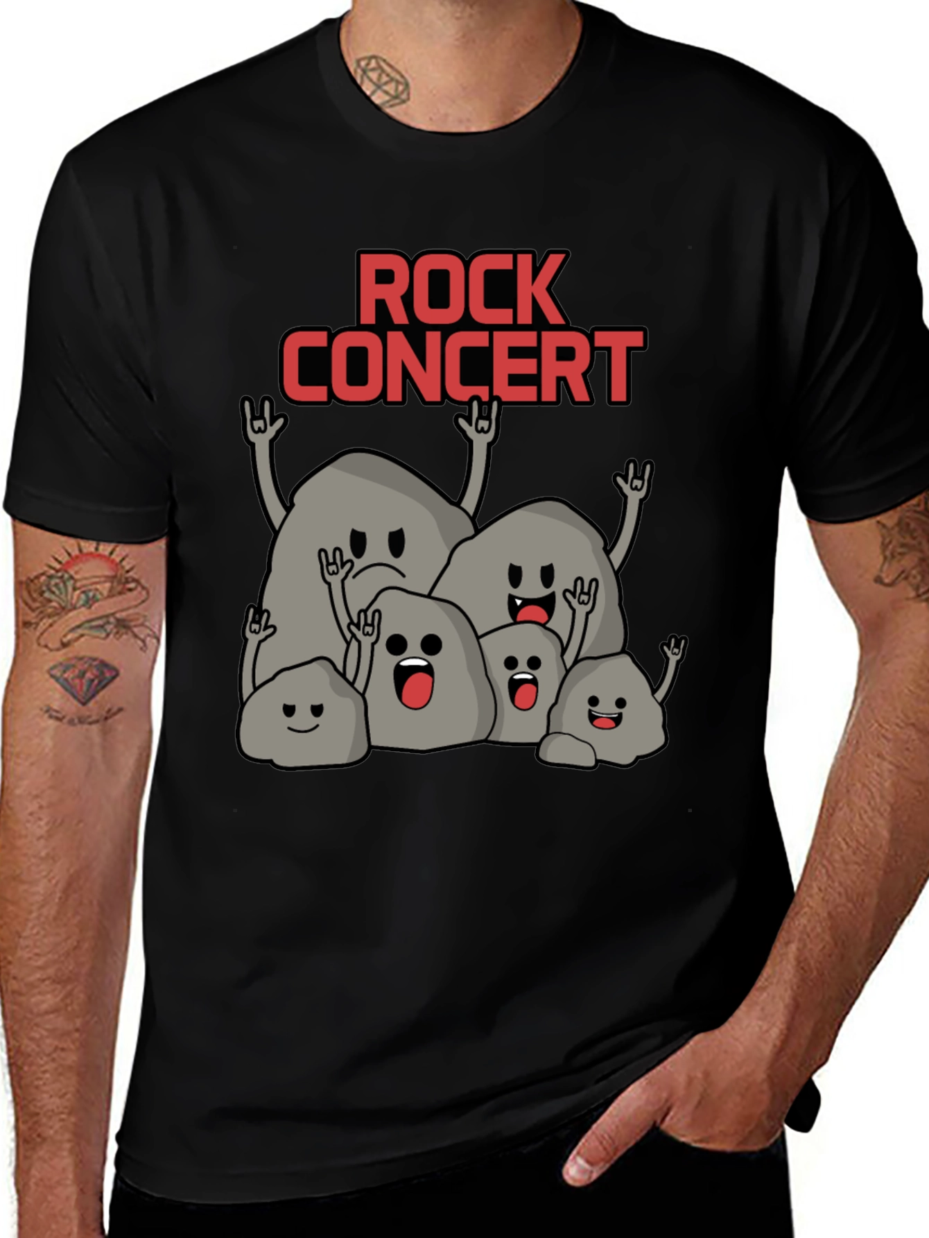 Rock Concert T-Shirt - Funny Stone Band Tee
