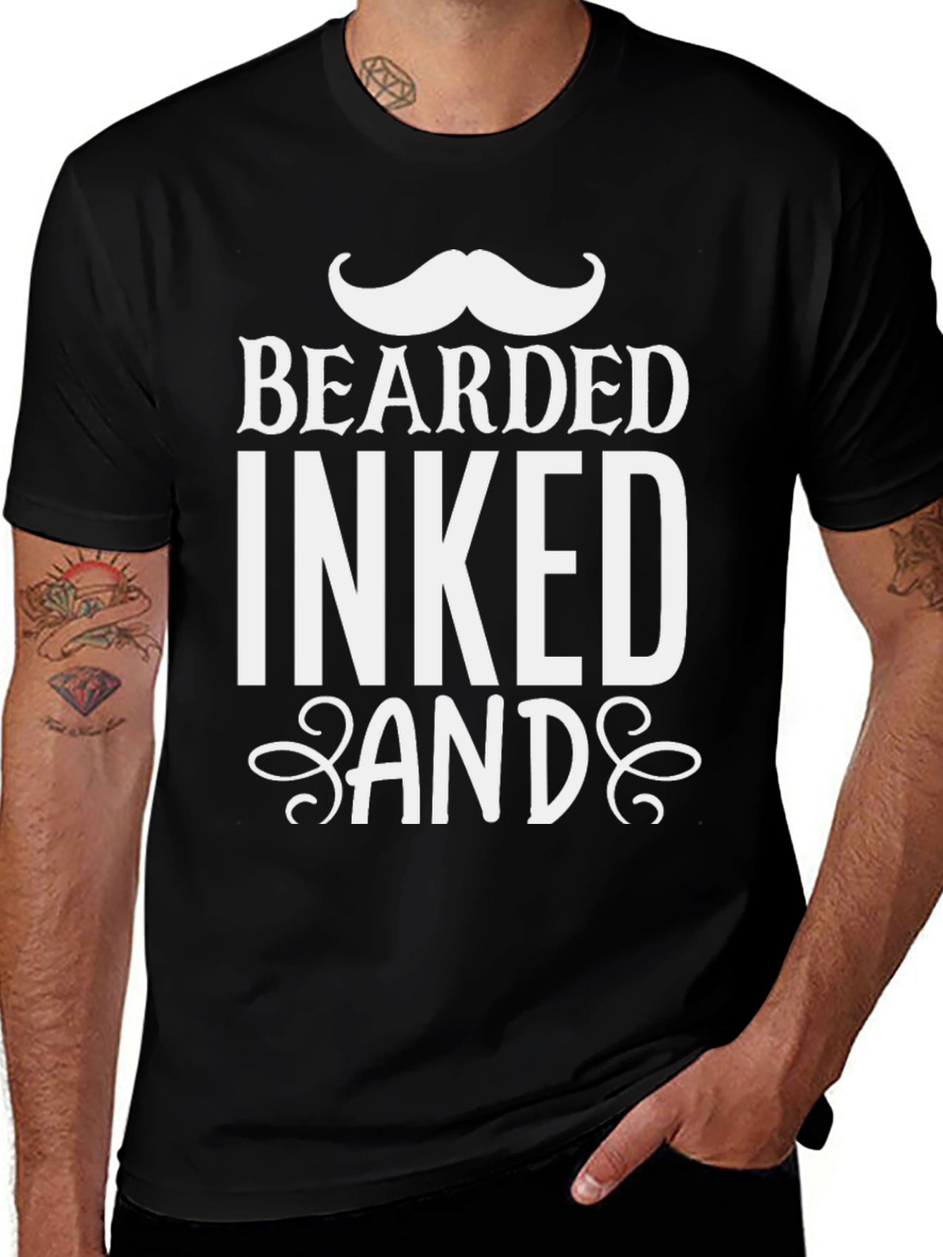 Bearded Inked And Awesome T-Shirt
