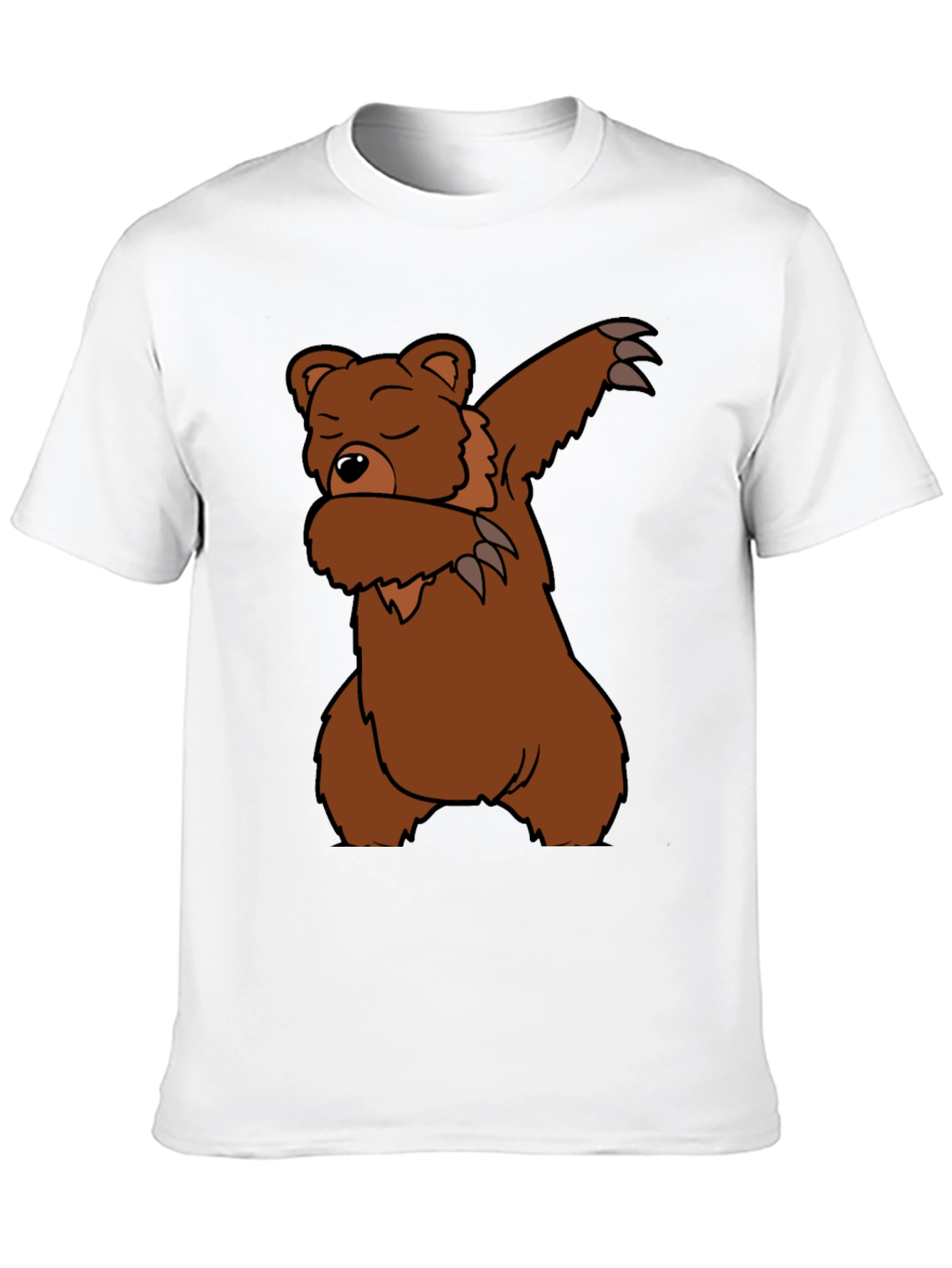 Dabbing Bear Graphic T-Shirt - Black