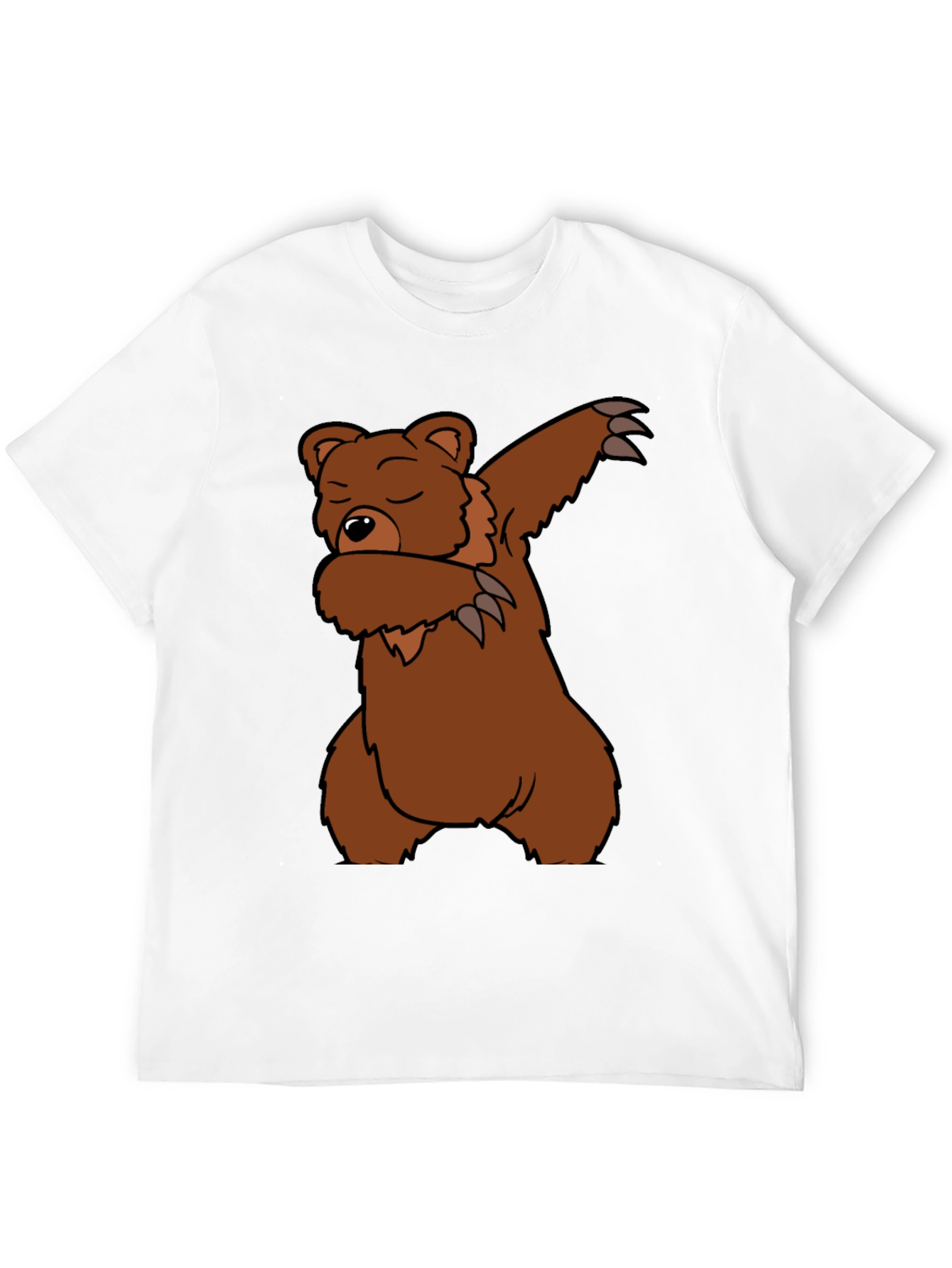 Dabbing Bear Graphic T-Shirt - Black