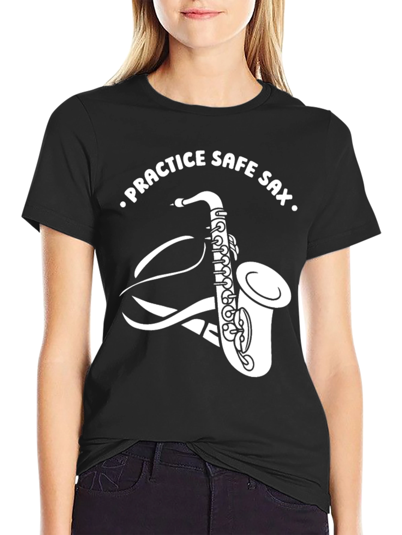 Practice Safe Sax T-Shirt - Funny Music Tee