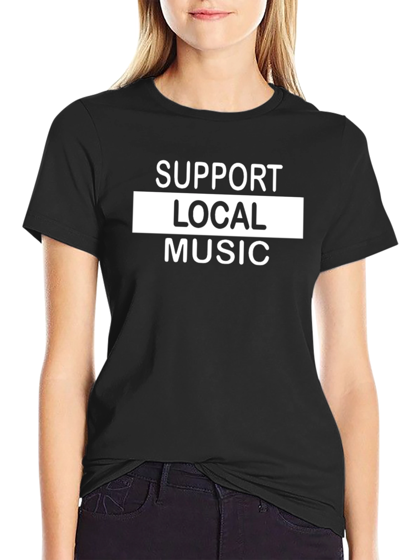 Support Local Music Black T-Shirt