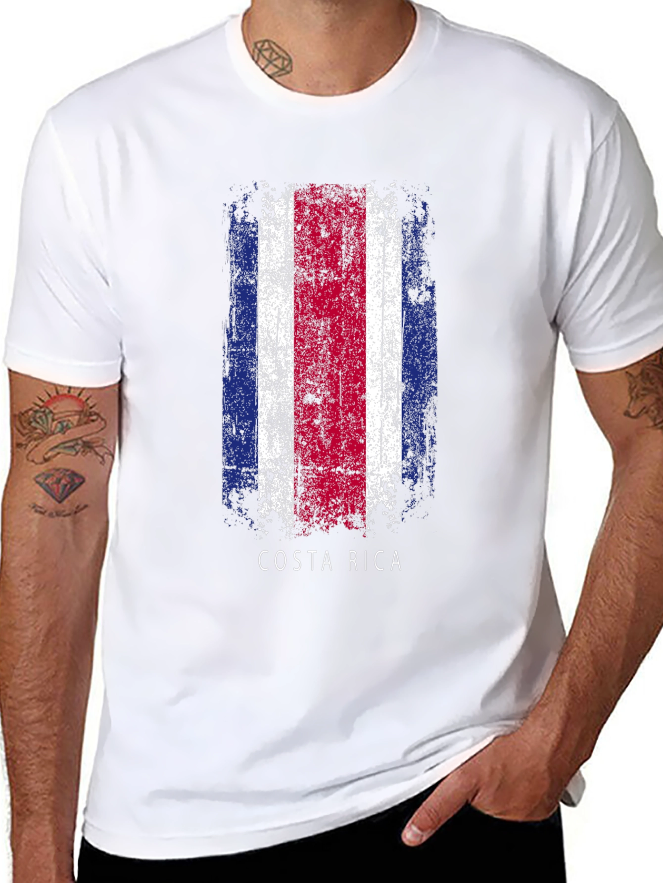 Costa Rica Flag Graphic T-Shirt