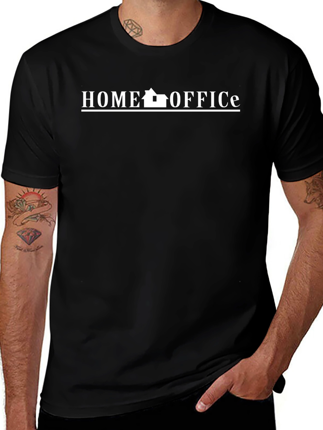 Home Office Graphic T-Shirt - Black