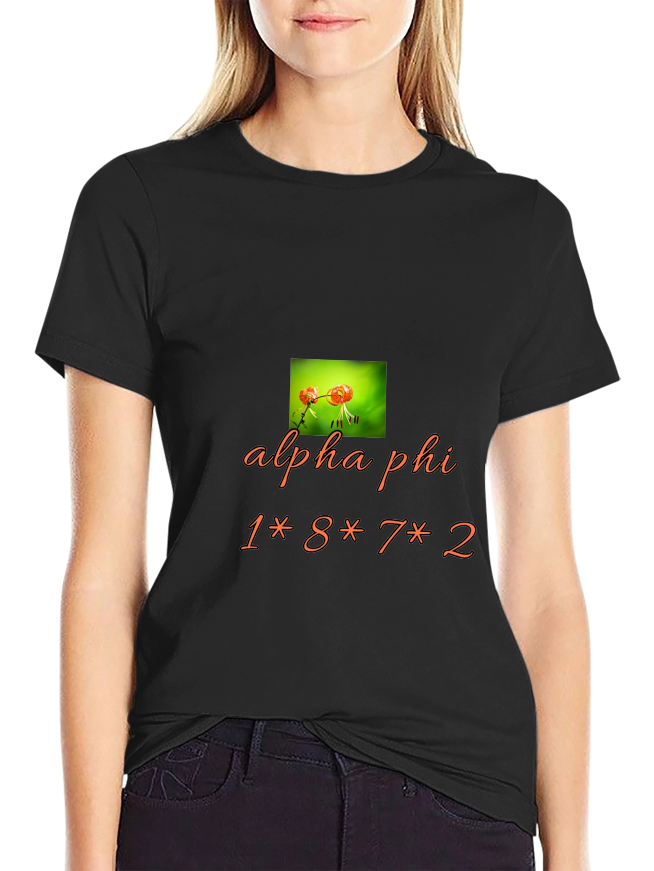 Alpha Phi Graphic Print Tee