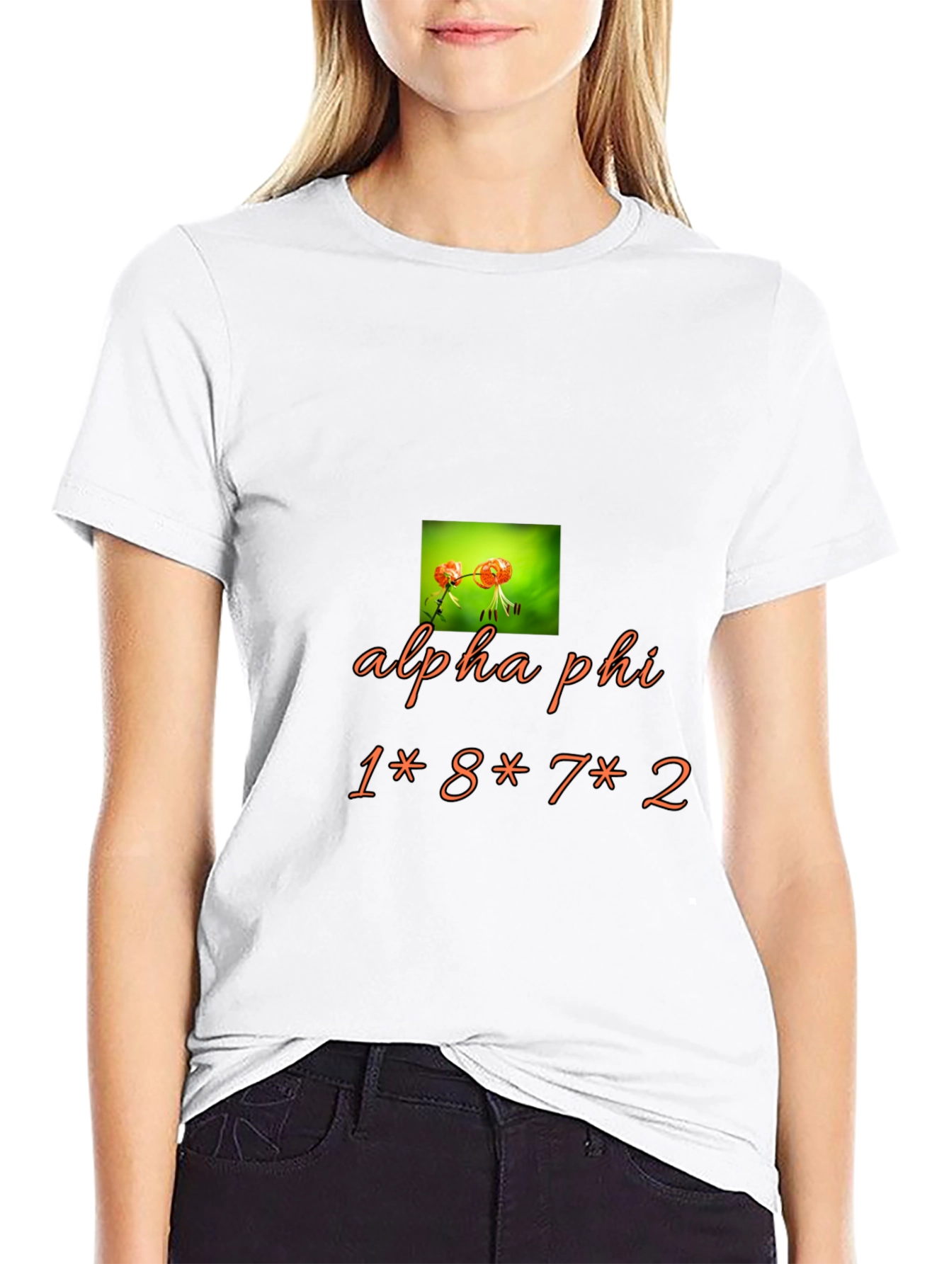 Alpha Phi Graphic Print Tee