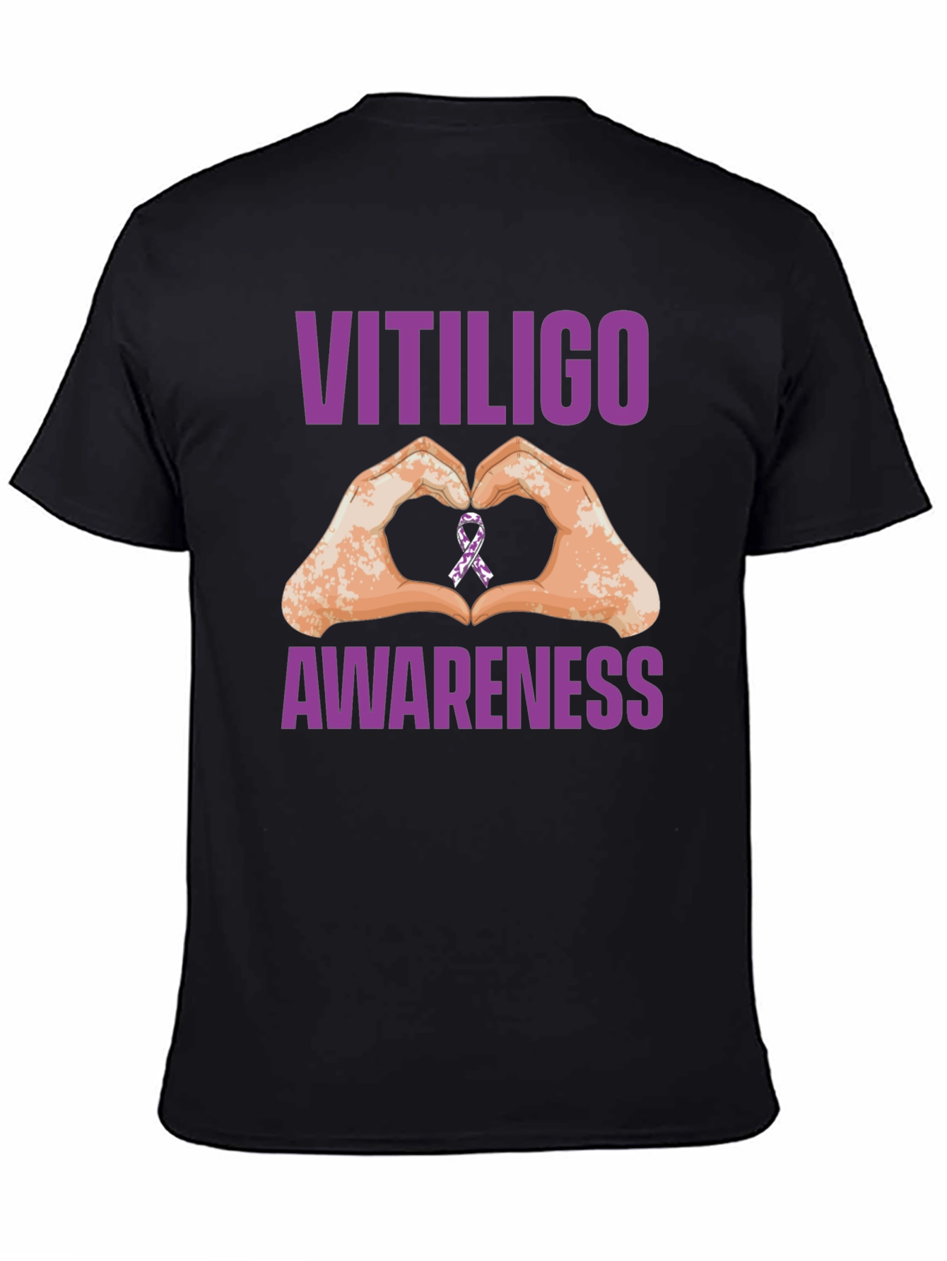 Vitiligo Awareness Heart Hands T-Shirt