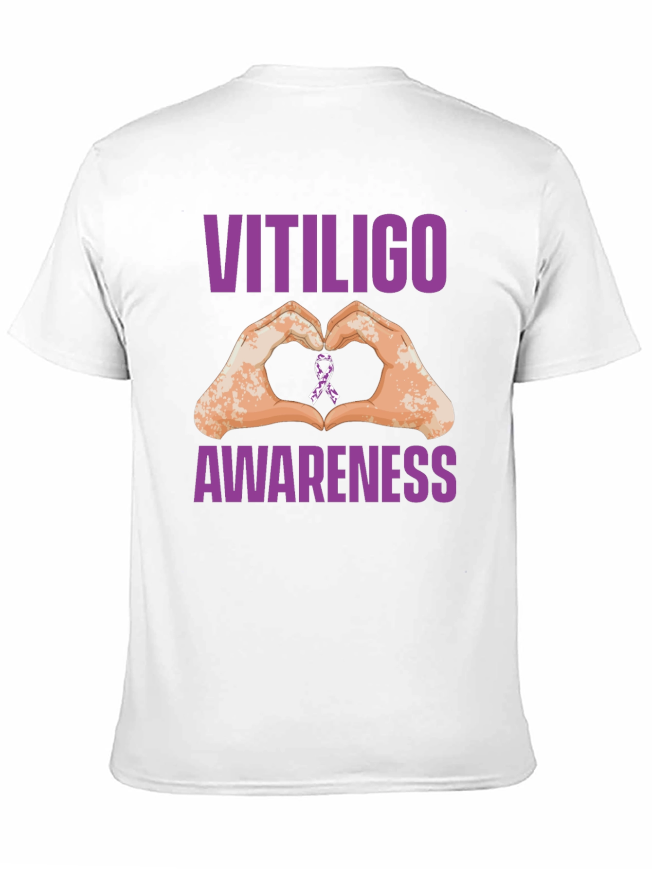 Vitiligo Awareness Heart Hands T-Shirt