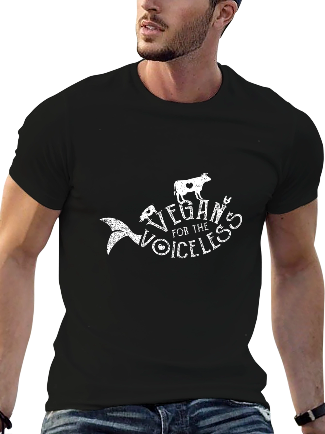 Vegan for the Voiceless Black T-Shirt