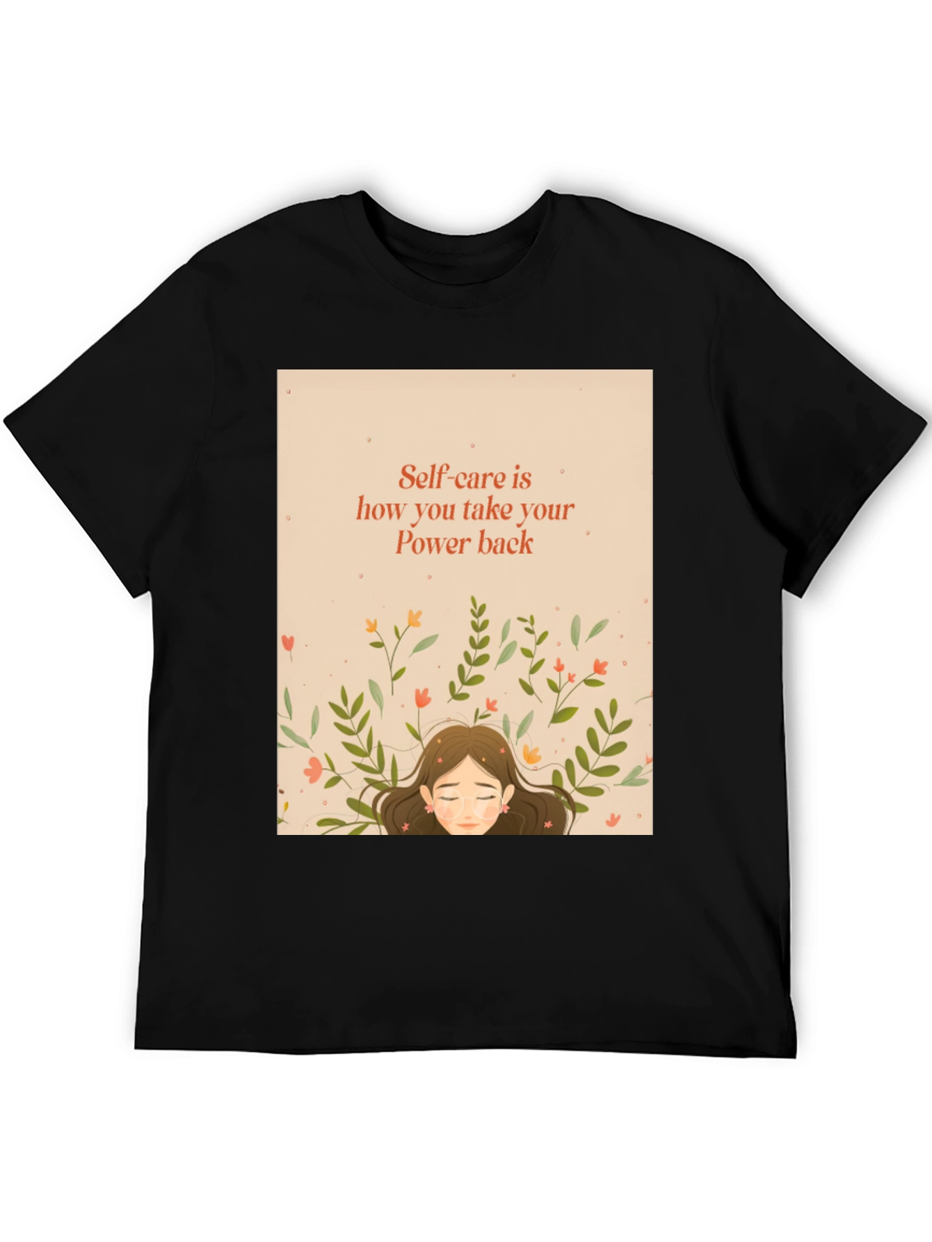 Self-Care Power Back Graphic T-Shirt