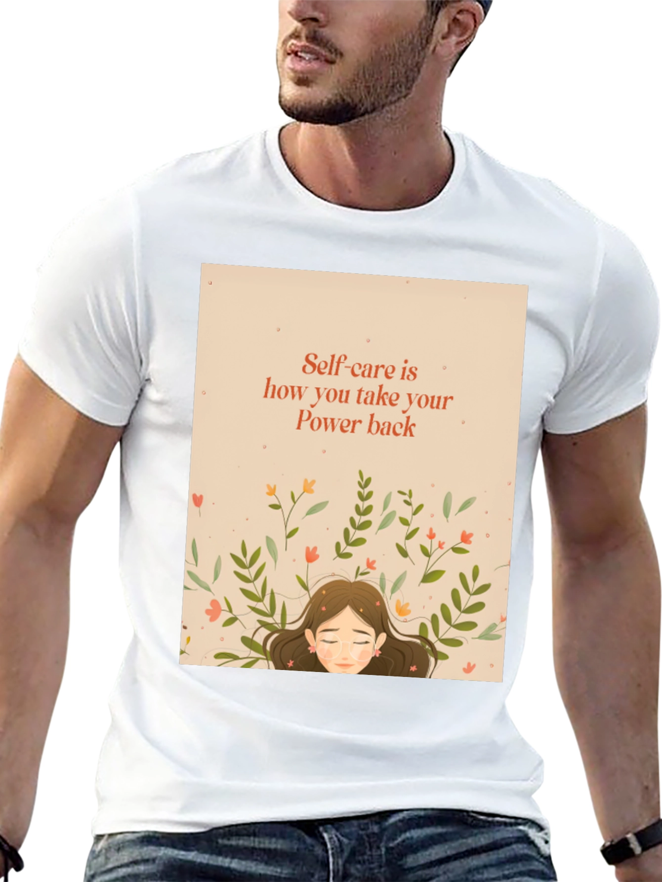 Self-Care Power Back Graphic T-Shirt