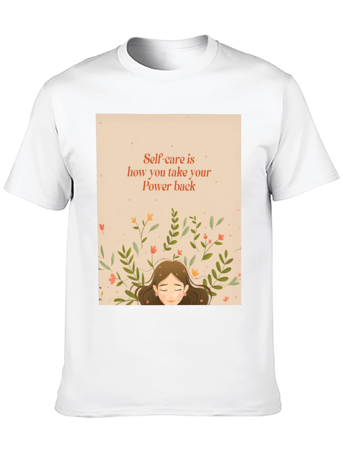 Self-Care Power Back Graphic T-Shirt