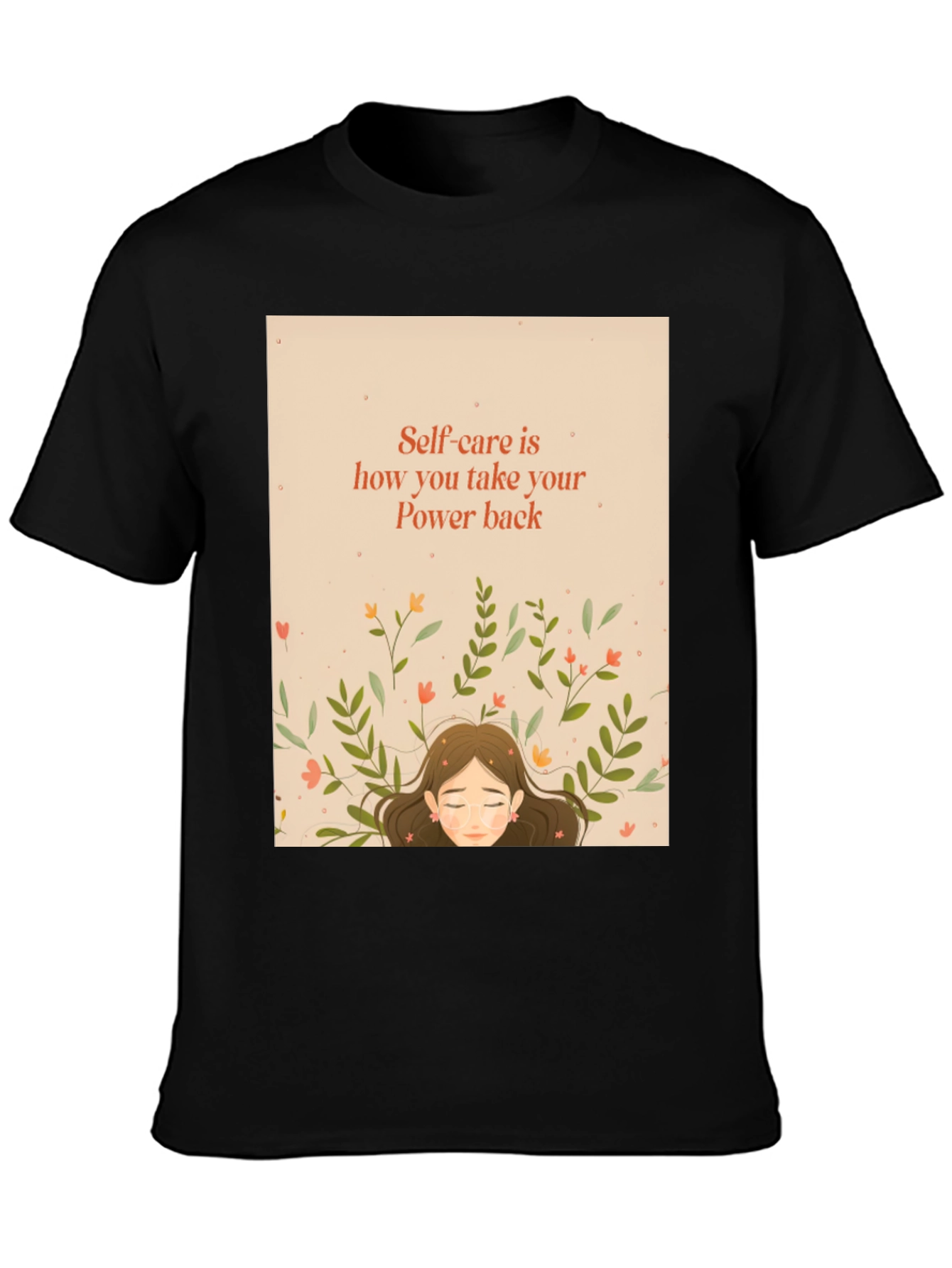 Self-Care Power Back Graphic T-Shirt