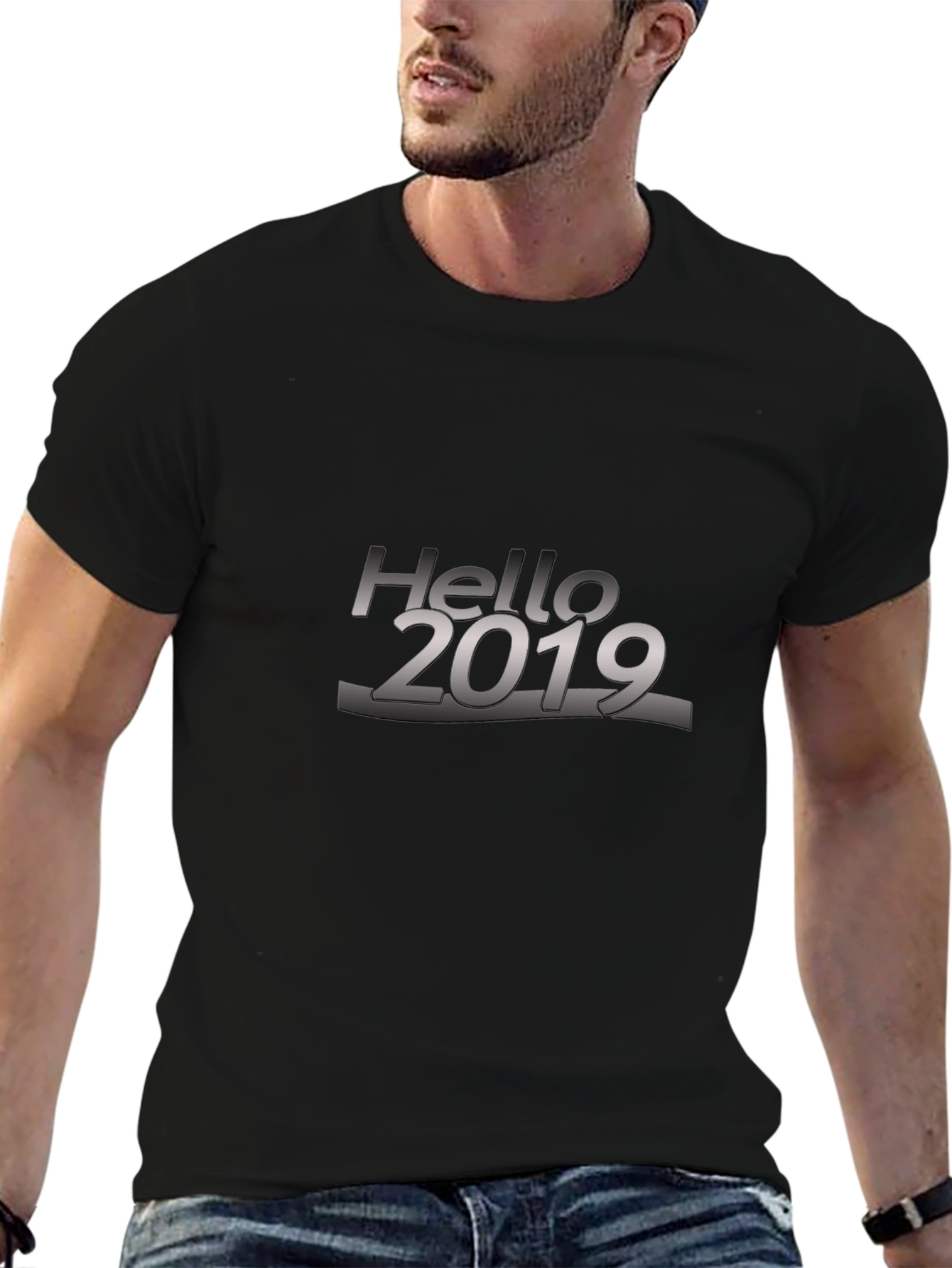 Hello 2019 Black T-Shirt