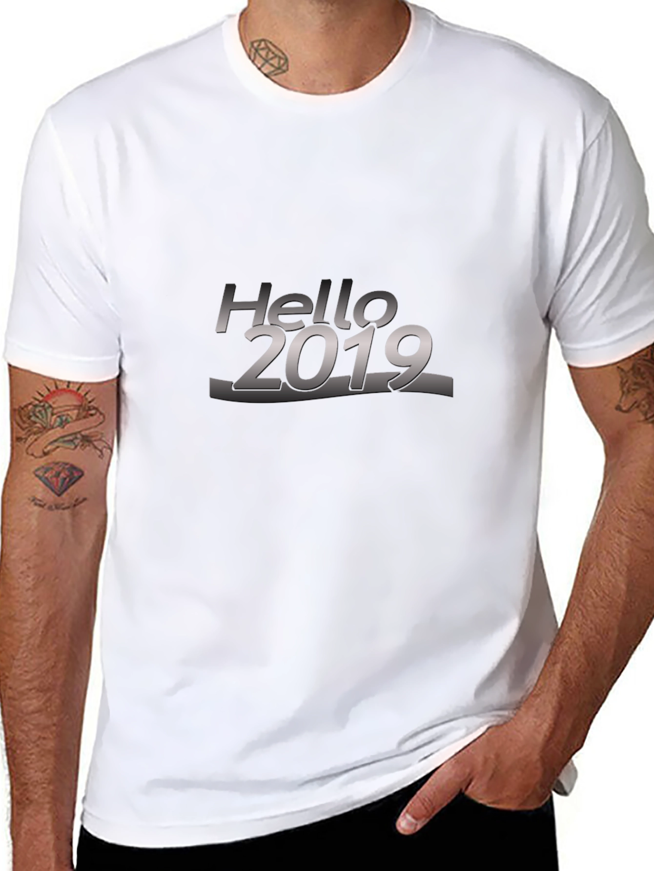 Hello 2019 Black T-Shirt