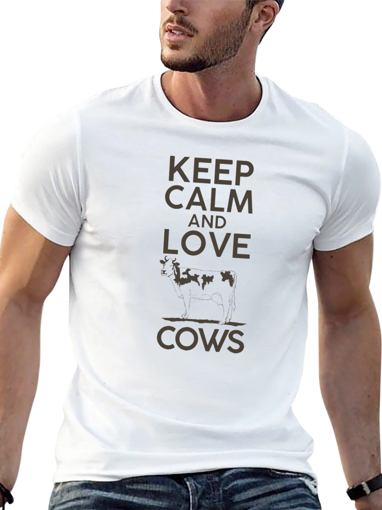 Keep Calm and Love Cows Graphic Tee