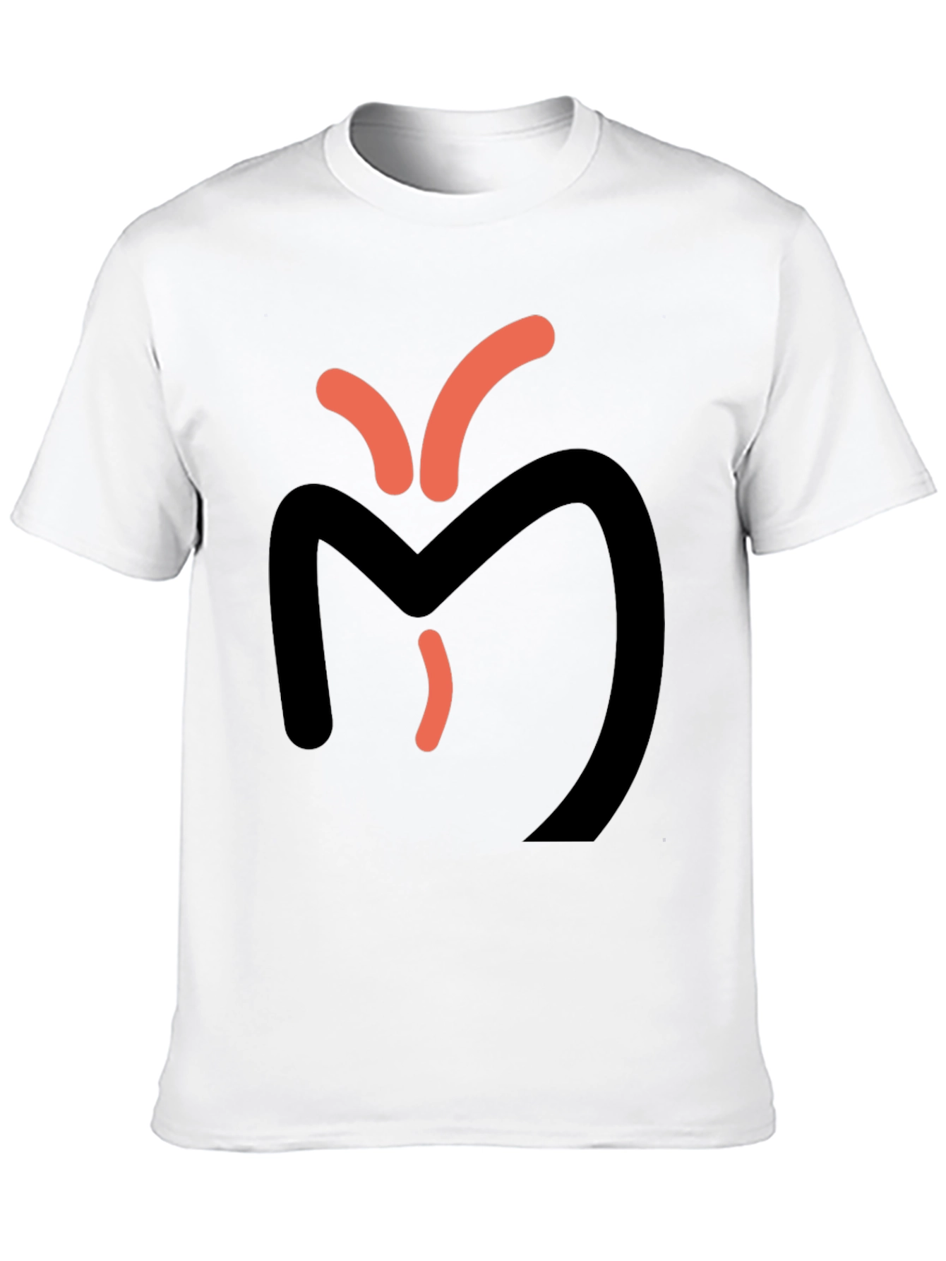 Abstract Graphic Tee - Black Casual T-Shirt