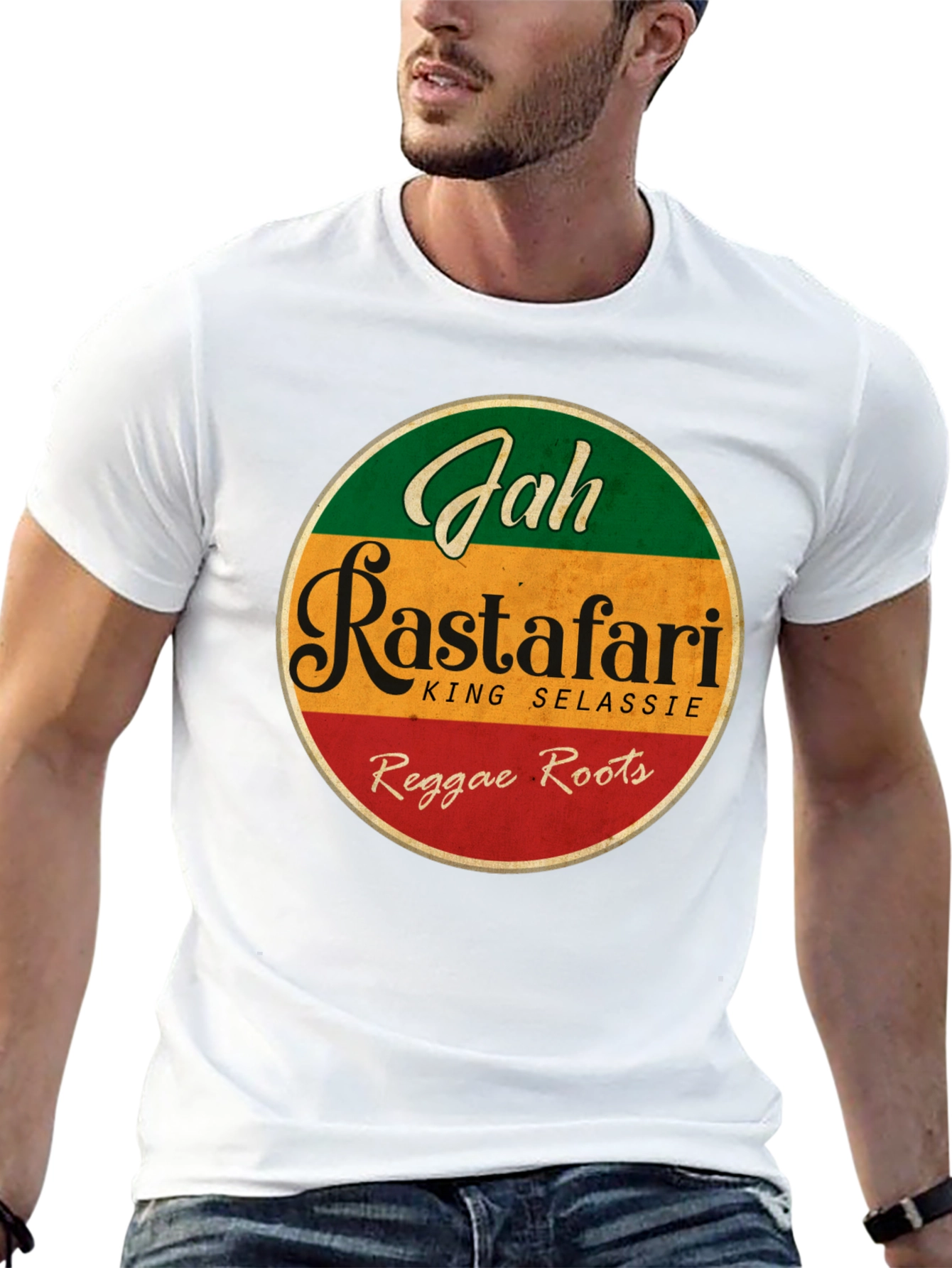 Rasta Reggae T-Shirt - Jah Rastafari King Selassie
