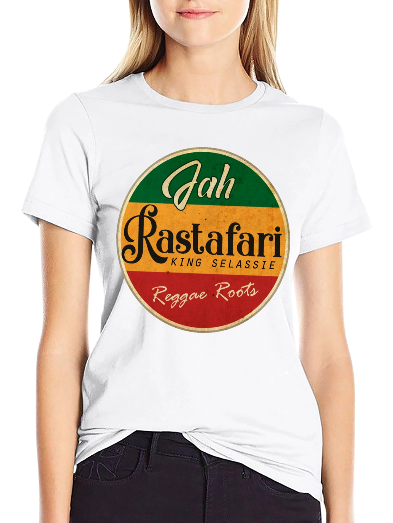Rasta Reggae T-Shirt - Jah Rastafari King Selassie