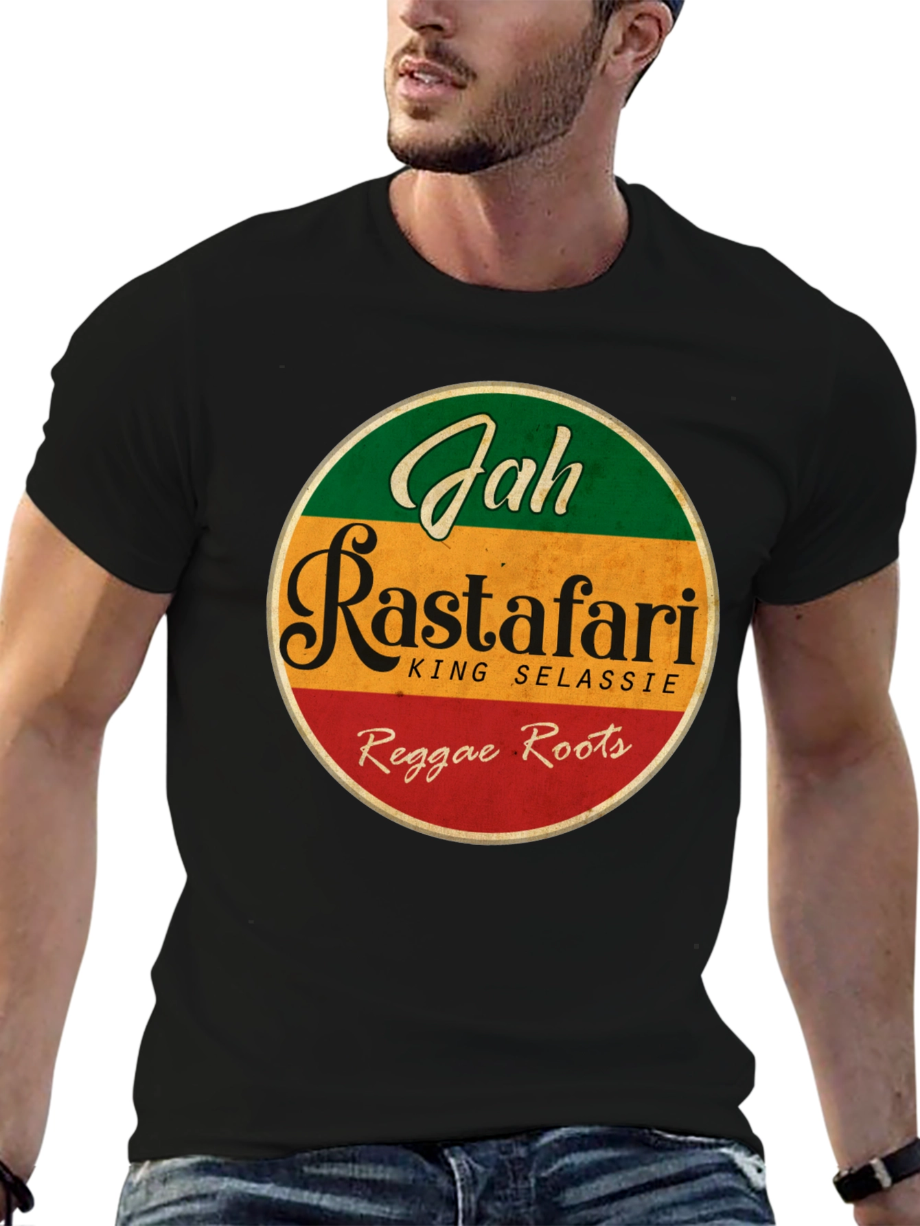 Rasta Reggae T-Shirt - Jah Rastafari King Selassie