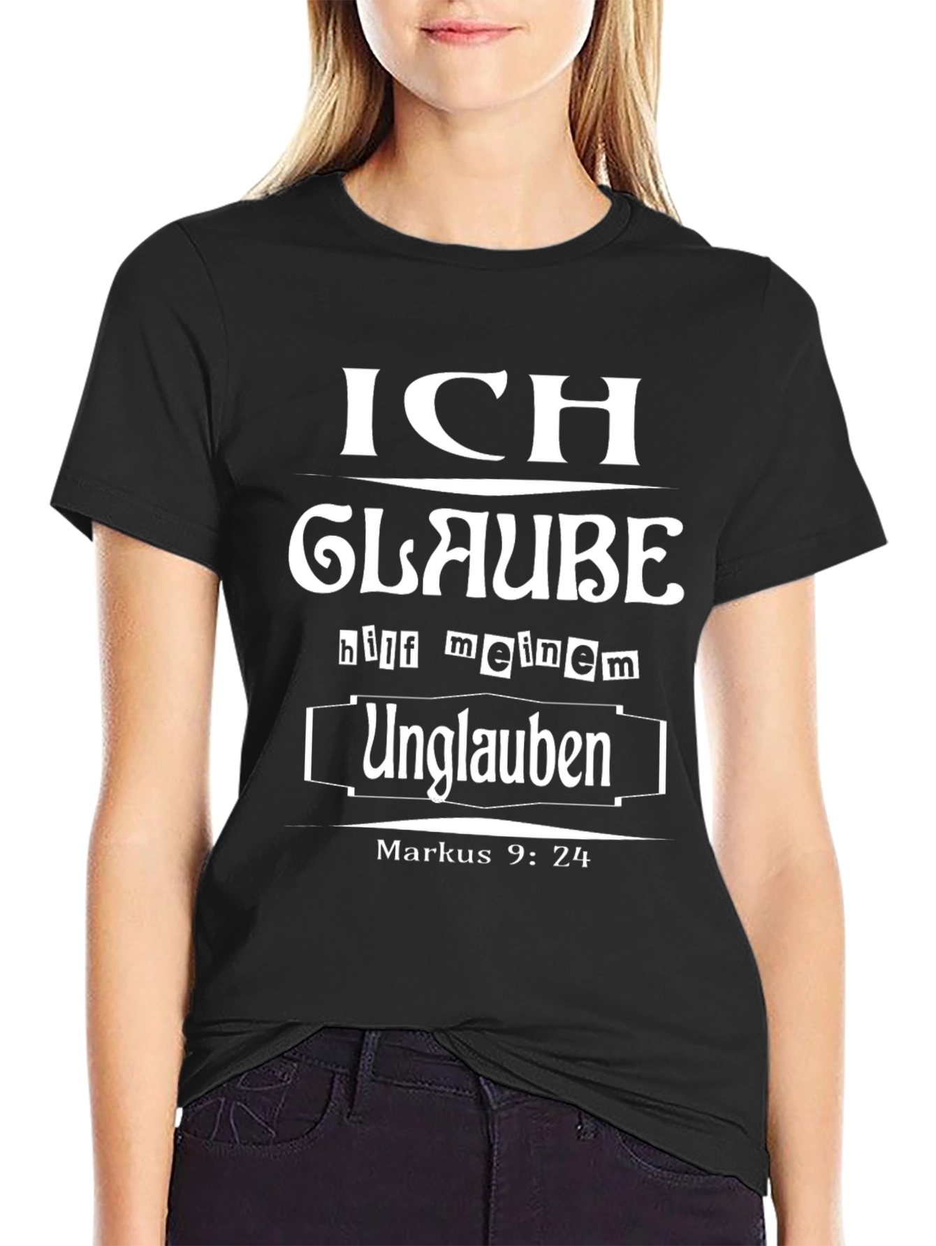 Ich Glaube Graphic T-Shirt - Markus 9:24 Quote
