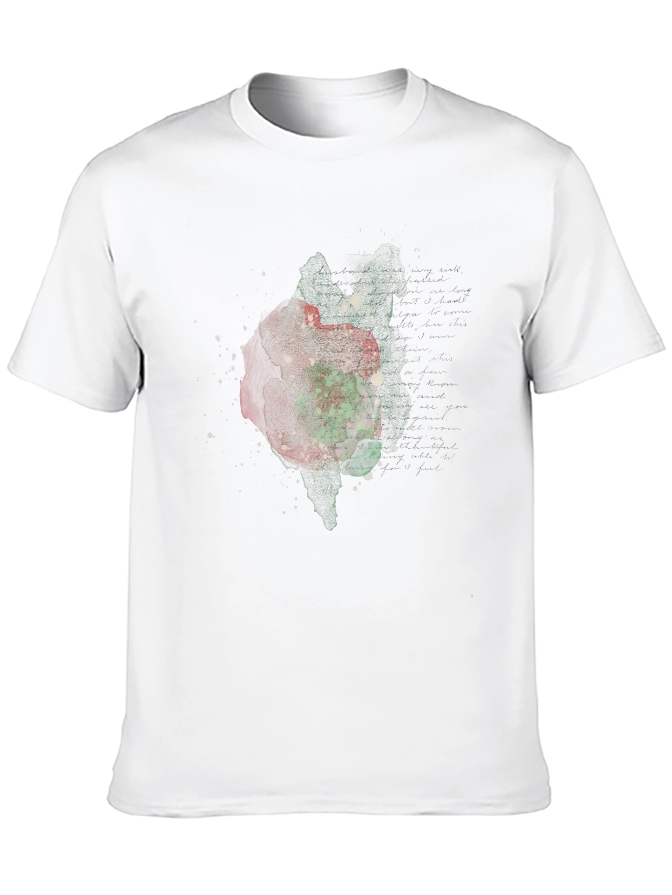 Abstract Rose Graphic Black Tee