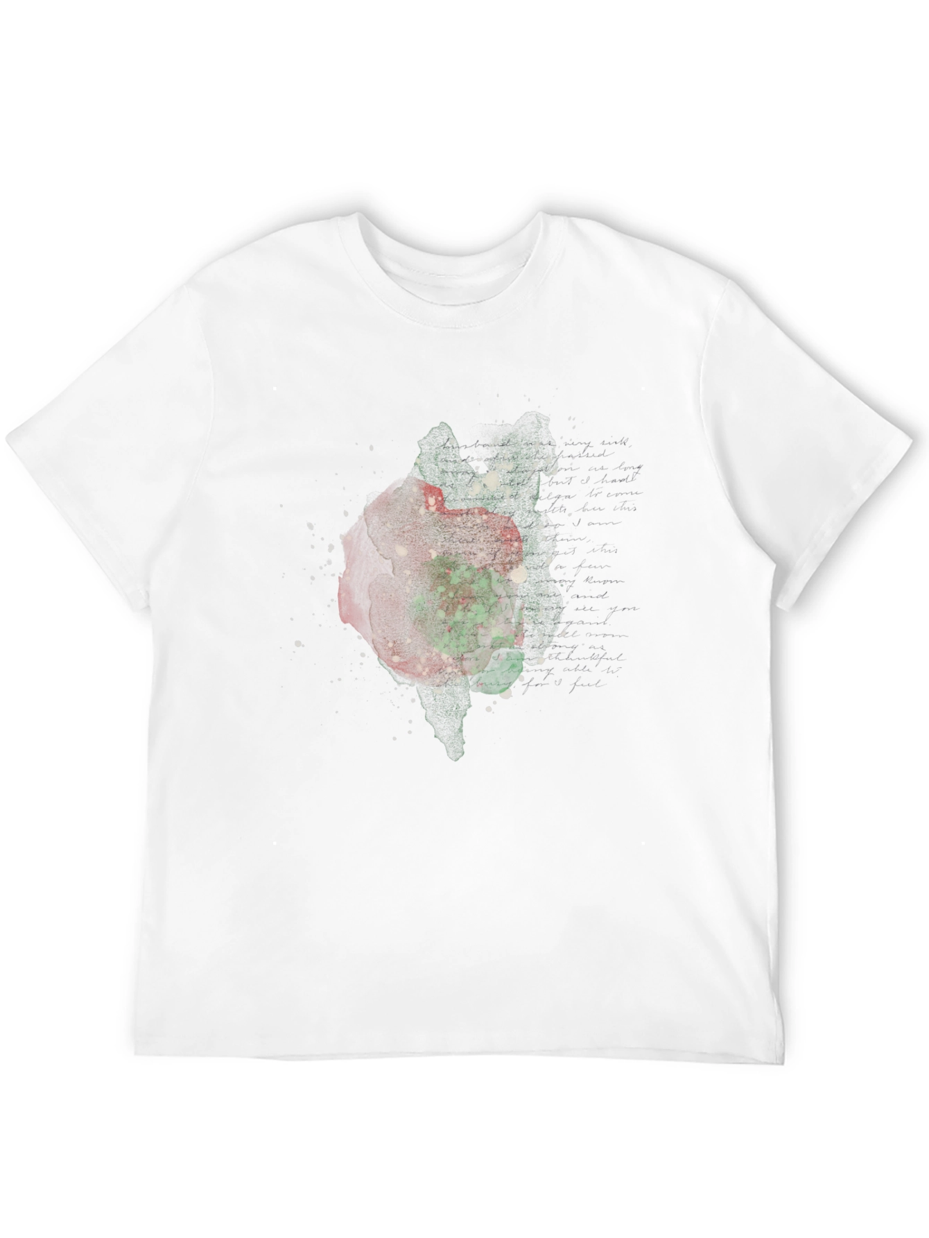 Abstract Rose Graphic Black Tee