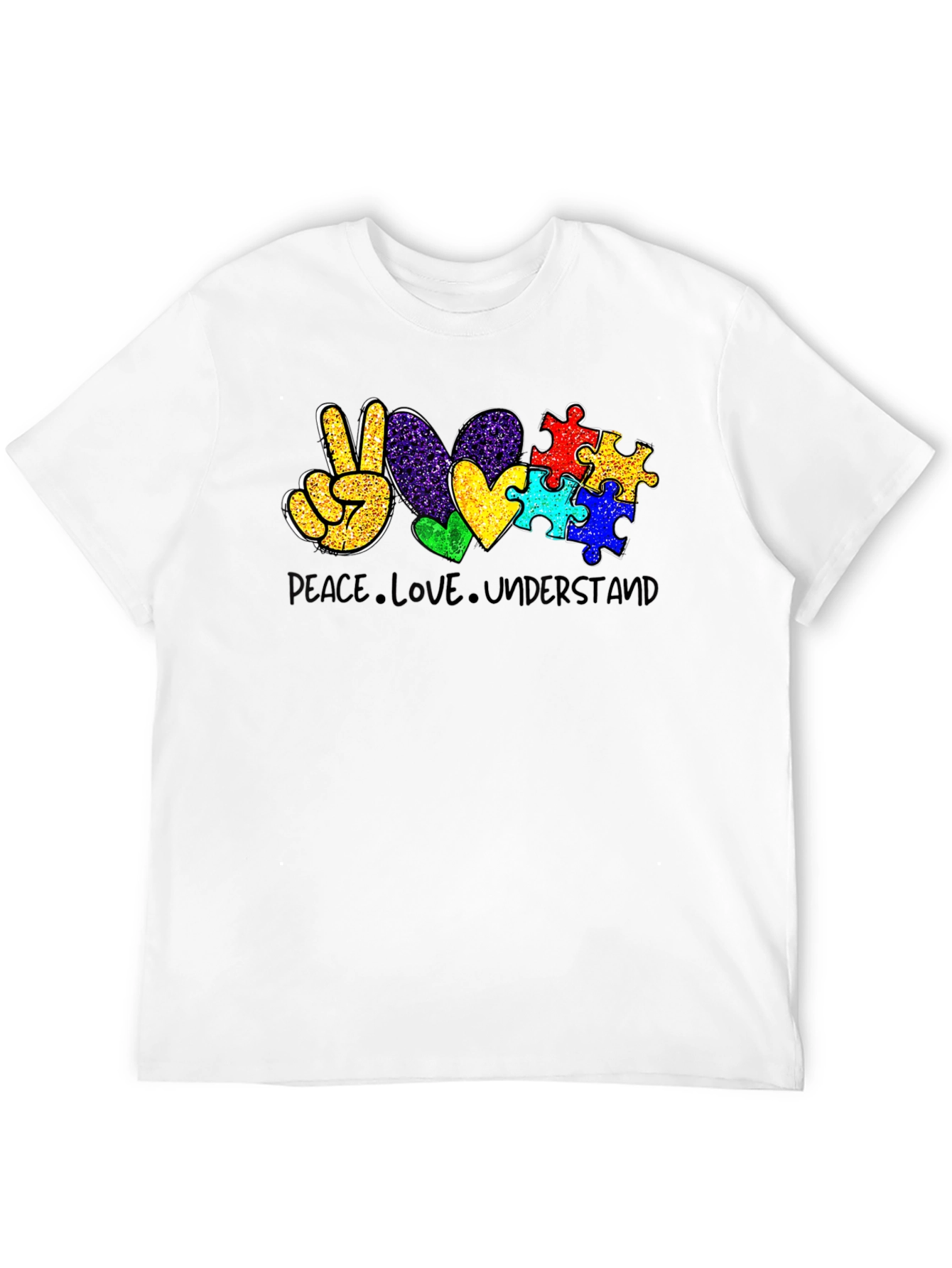 Peace Love Autism Puzzle T-Shirt