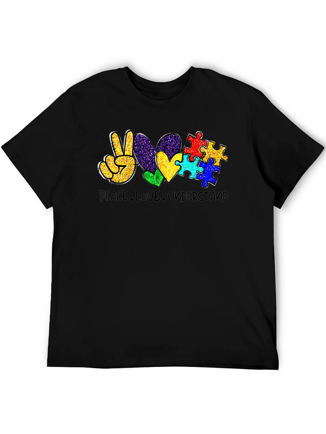 Peace Love Autism Puzzle T-Shirt