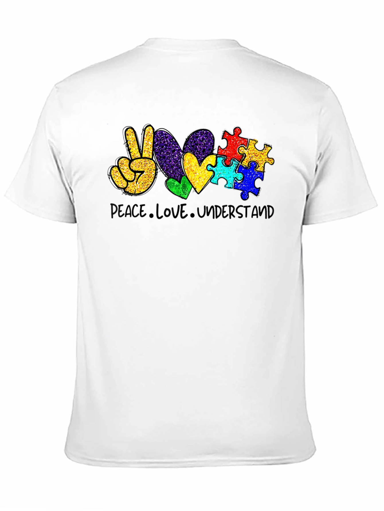 Peace Love Autism Puzzle T-Shirt