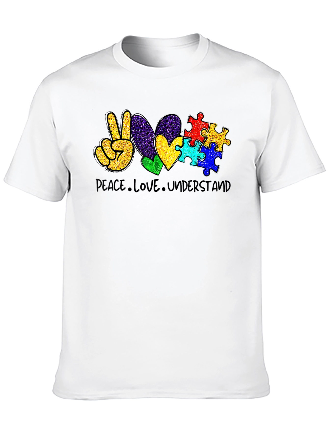 Peace Love Autism Puzzle T-Shirt