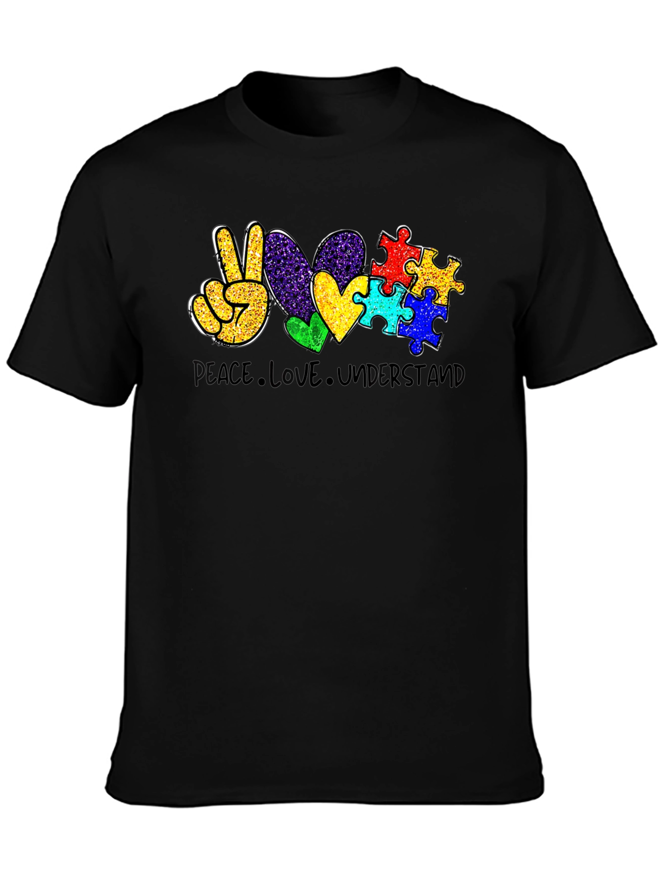 Peace Love Autism Puzzle T-Shirt