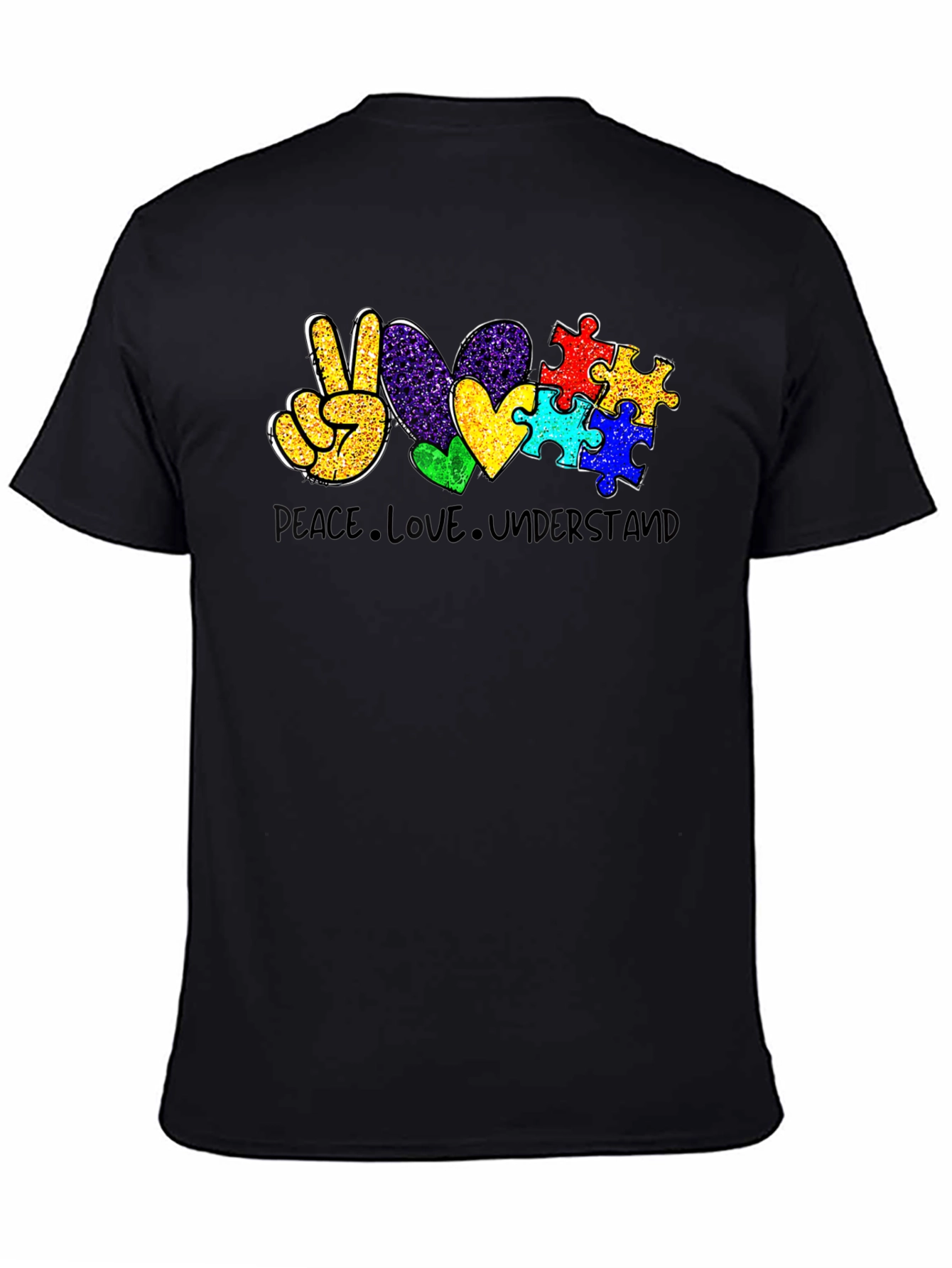 Peace Love Autism Puzzle T-Shirt