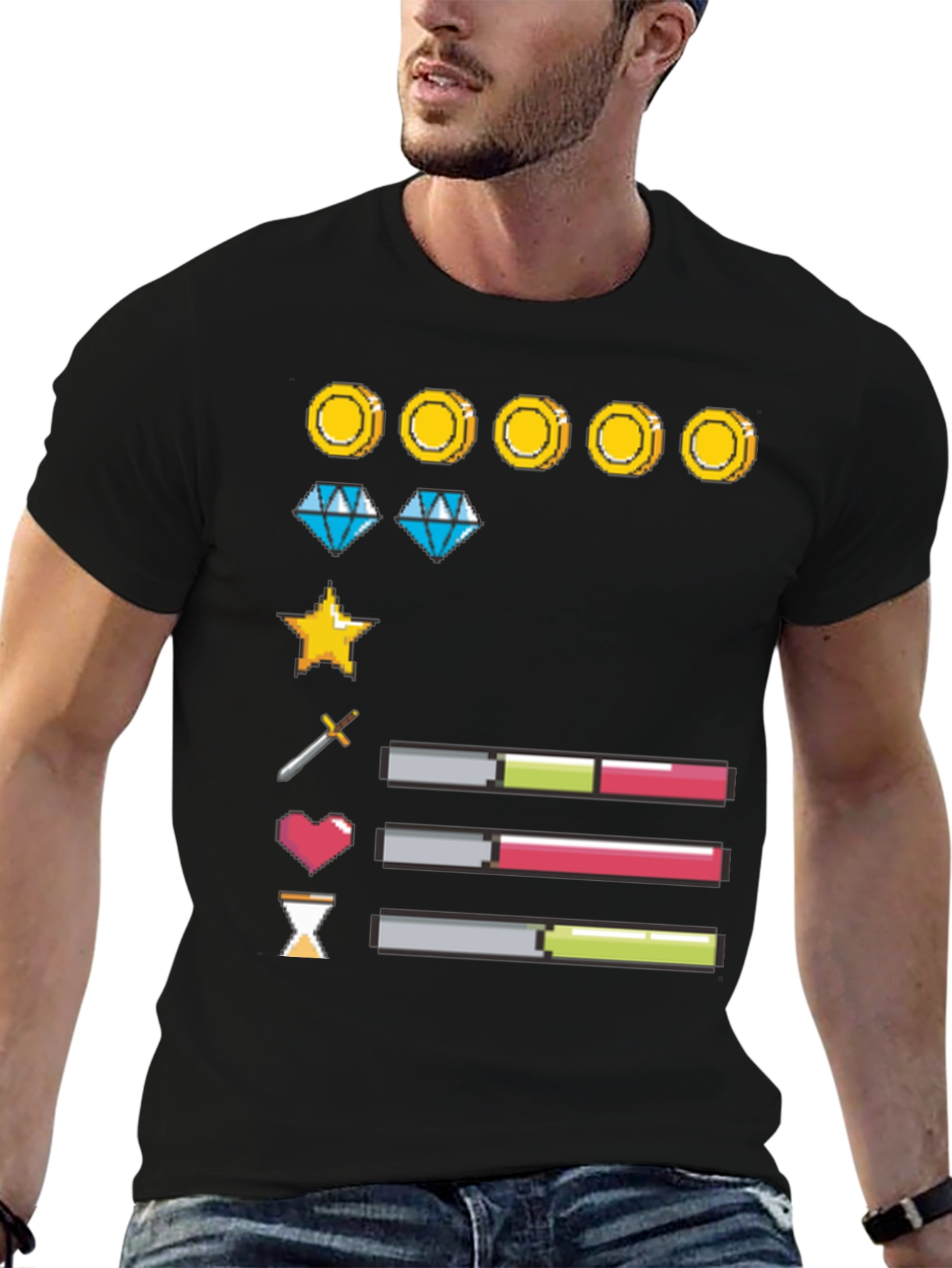Gamer Life Bar T-Shirt: Level Up Your Style!