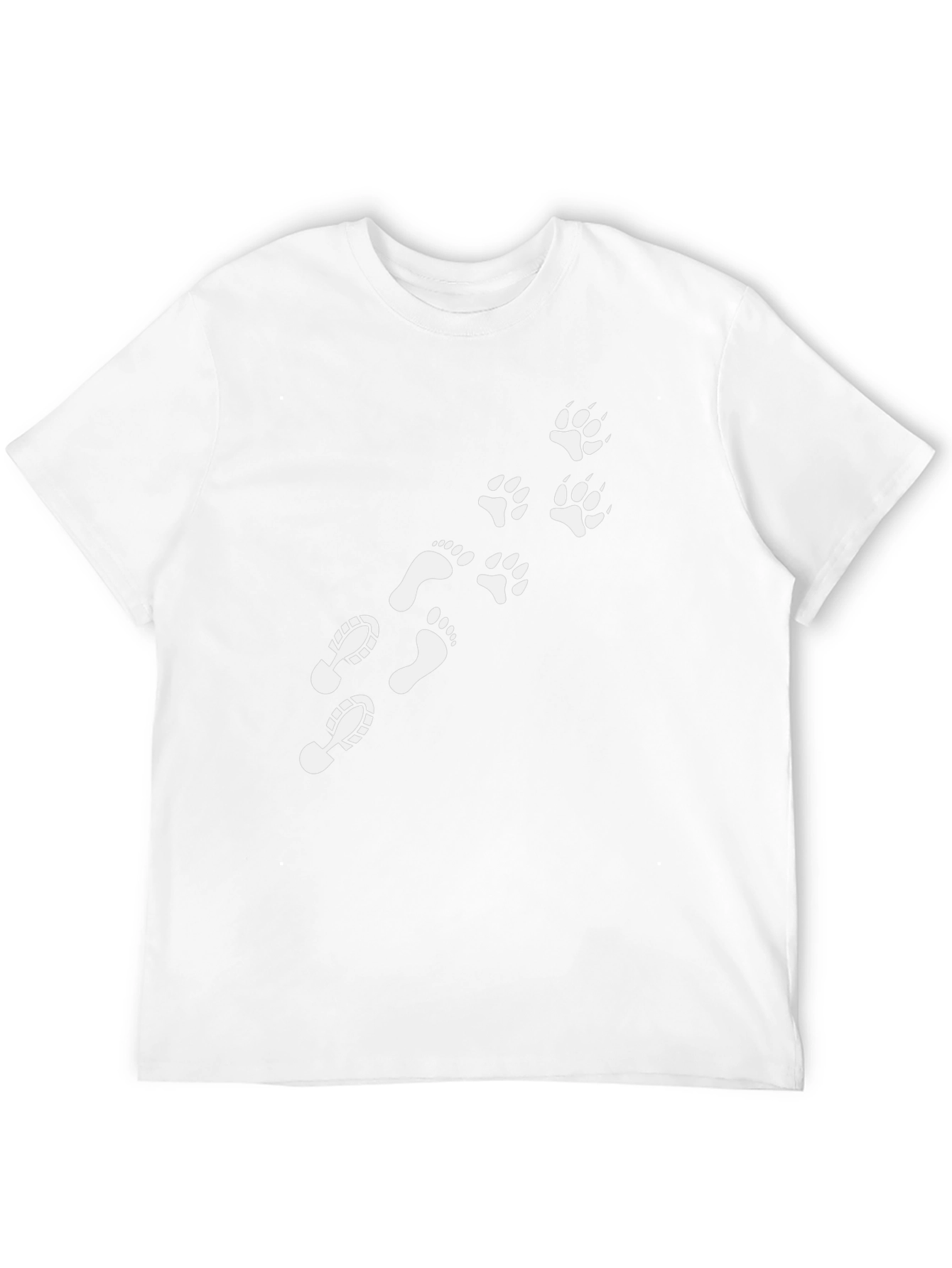 Footsteps to Paw Prints Black Tee