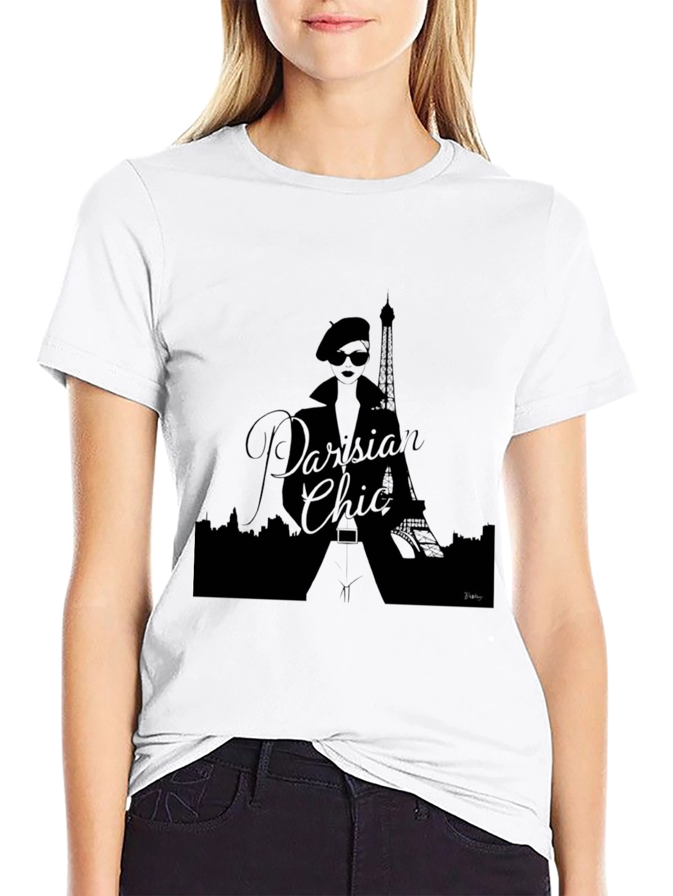 Parisian Chic Graphic Tee - Eiffel Tower Fashion T-Shirt