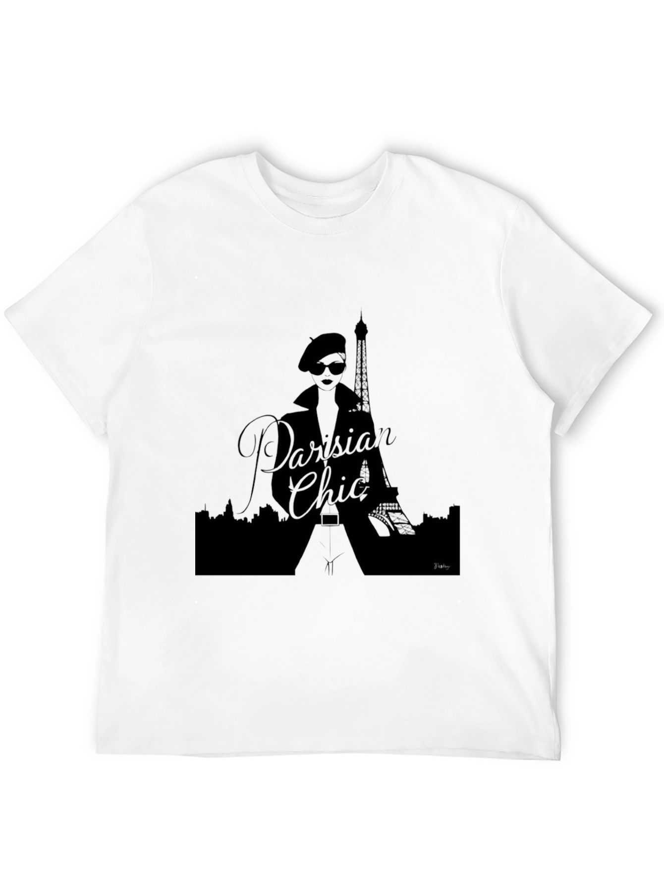 Parisian Chic Graphic Tee - Eiffel Tower Fashion T-Shirt