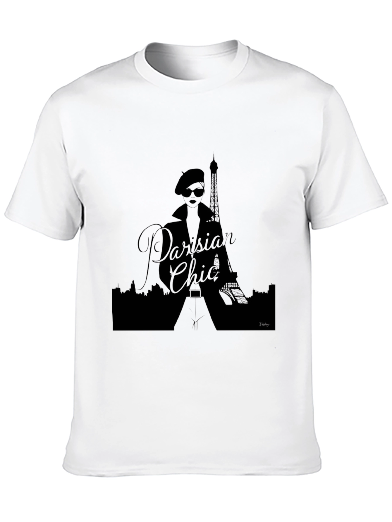 Parisian Chic Graphic Tee - Eiffel Tower Fashion T-Shirt