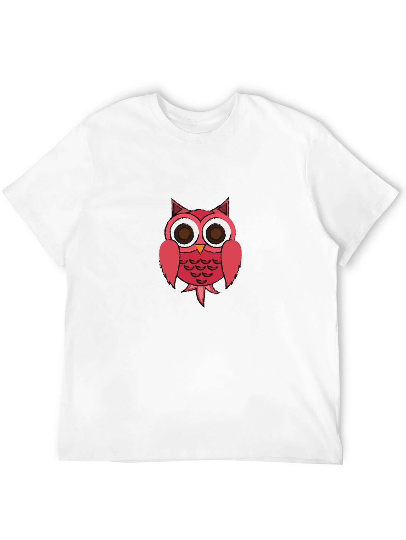 Owl Graphic Print Mens Black T-Shirt