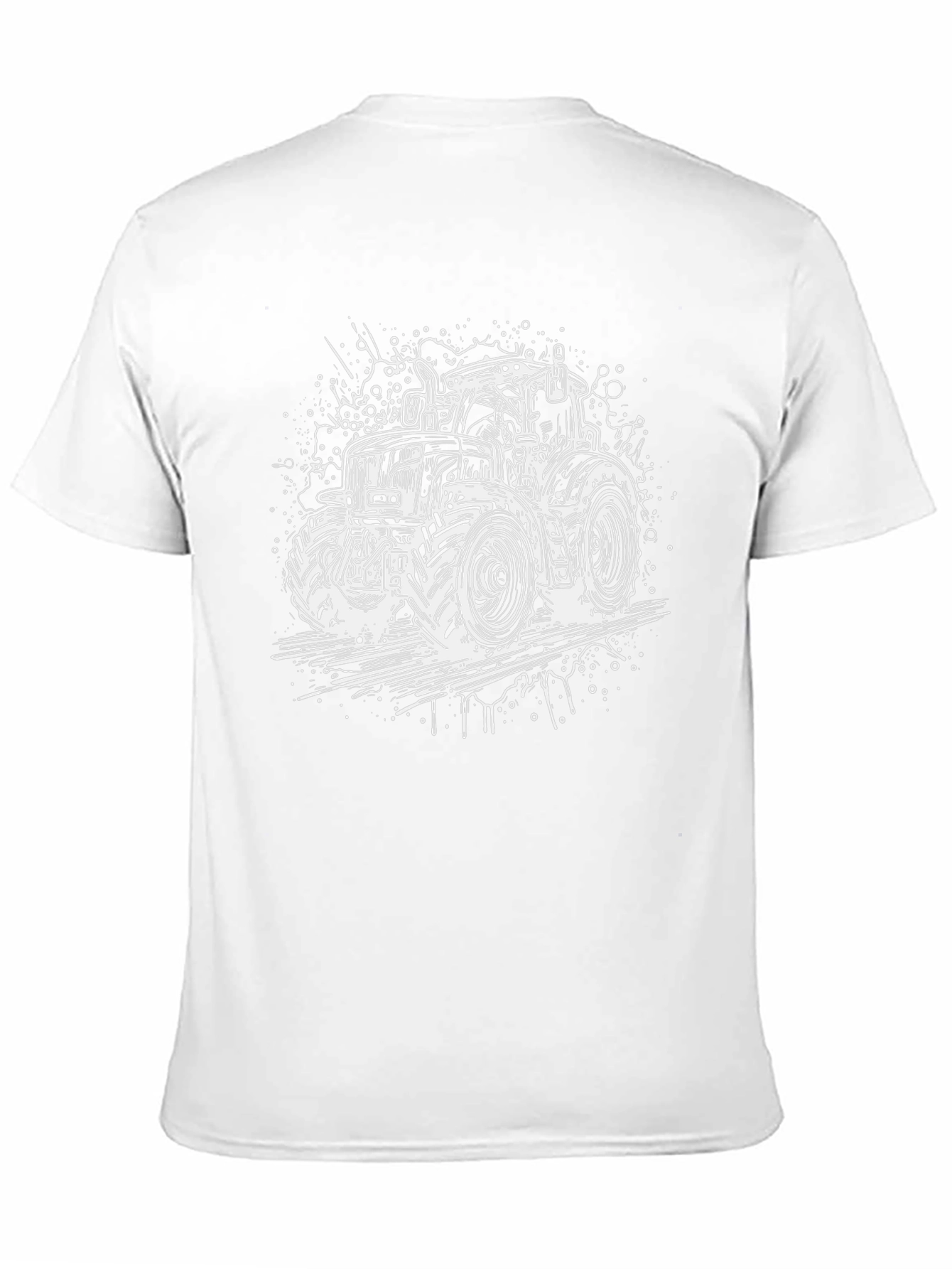 Tractor Graphic Tee - Black Cotton Farm Shirt