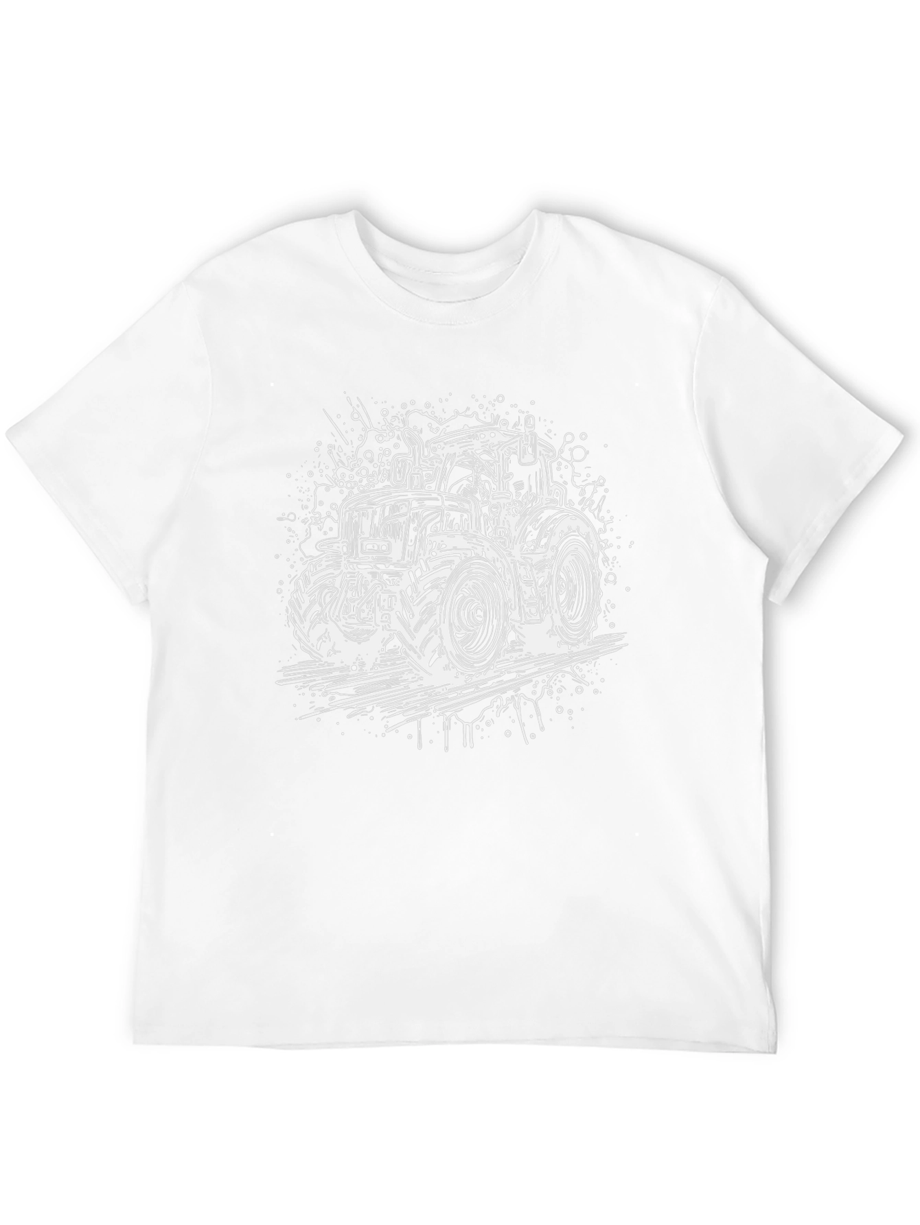 Tractor Graphic Tee - Black Cotton Farm Shirt