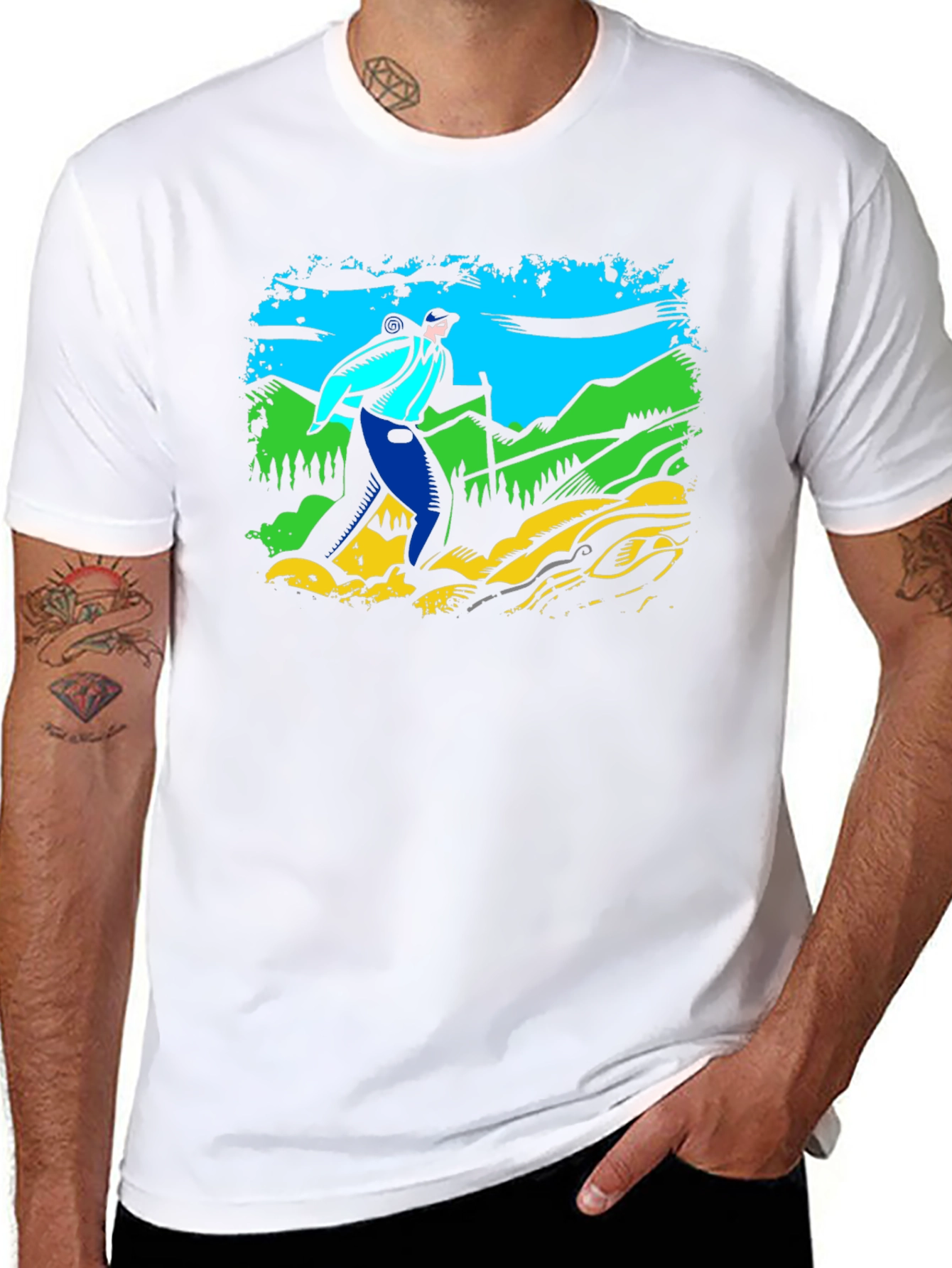 Hiker Graphic T-Shirt - Black Cotton Tee
