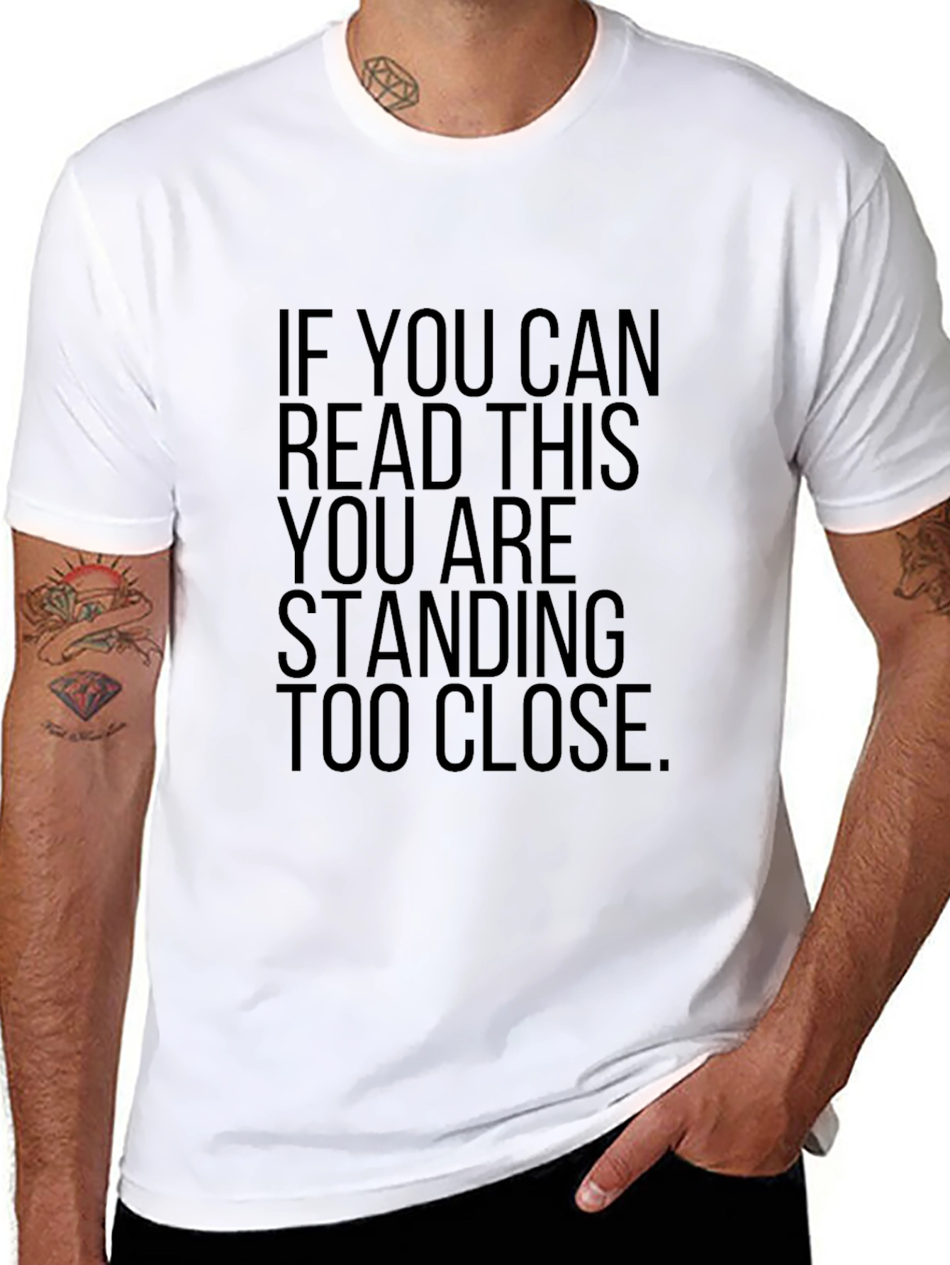 Funny Social Distancing T-Shirt - Read This Back Up!