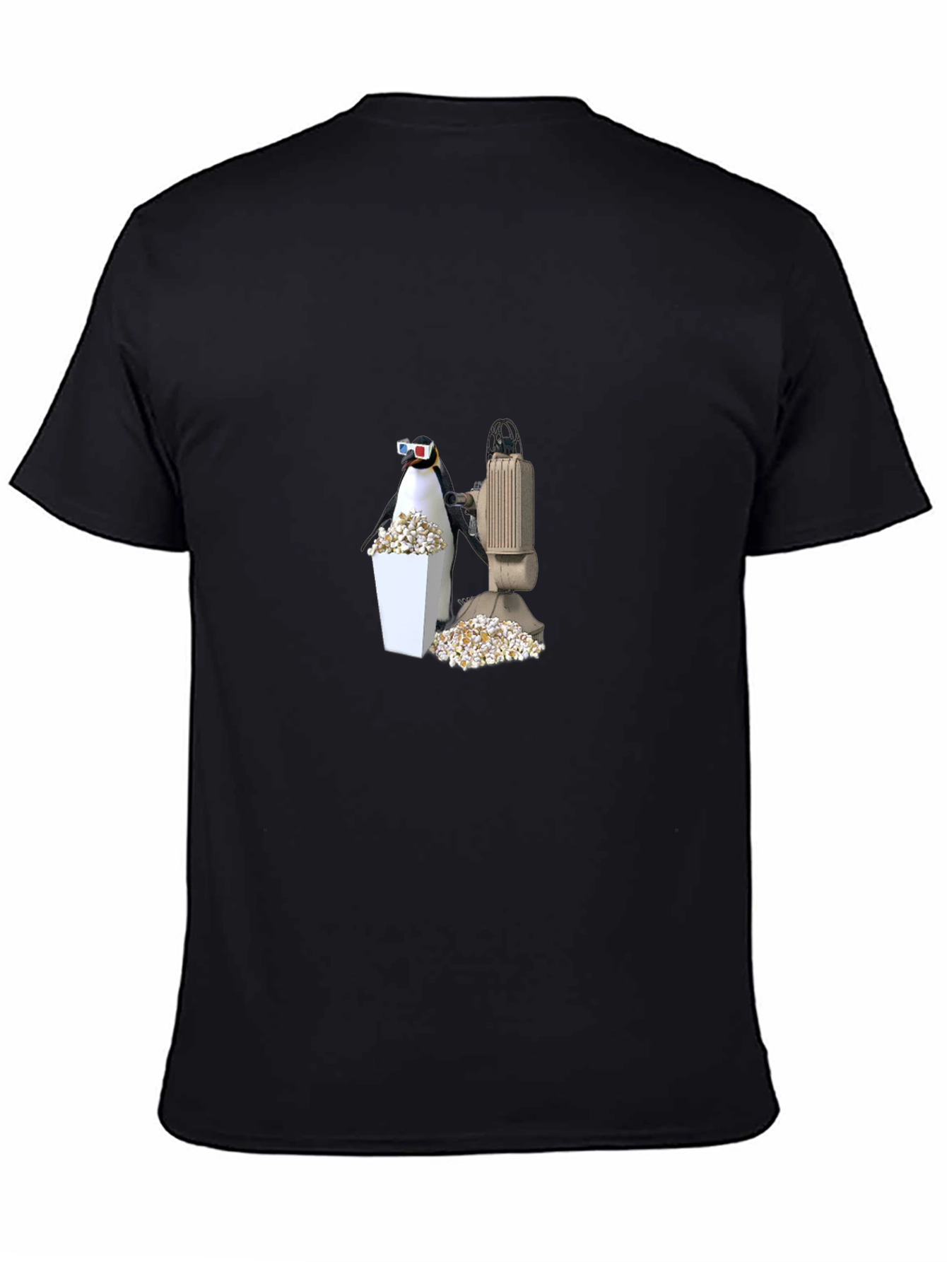 Penguin Movie Night Black T-Shirt