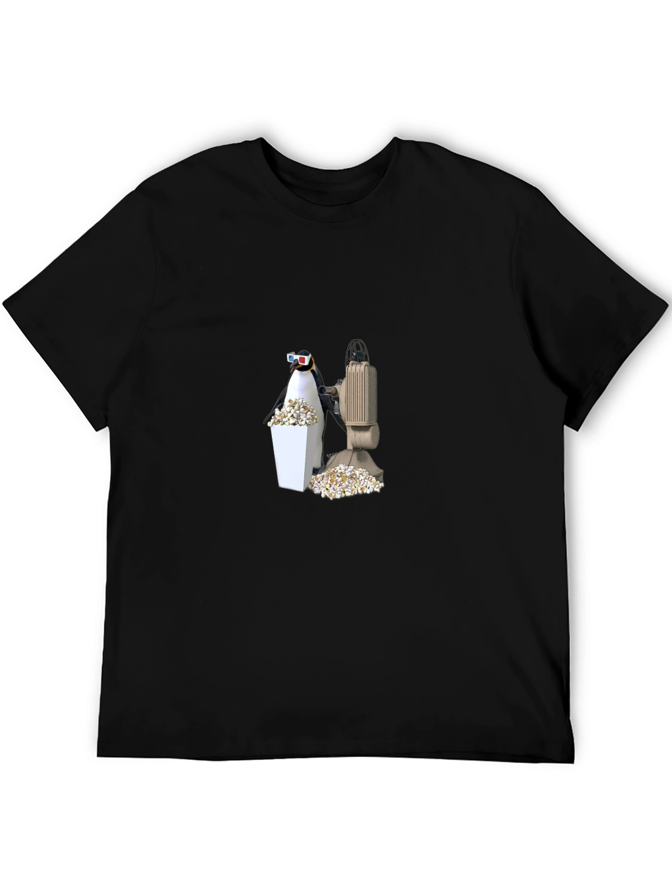 Penguin Movie Night Black T-Shirt