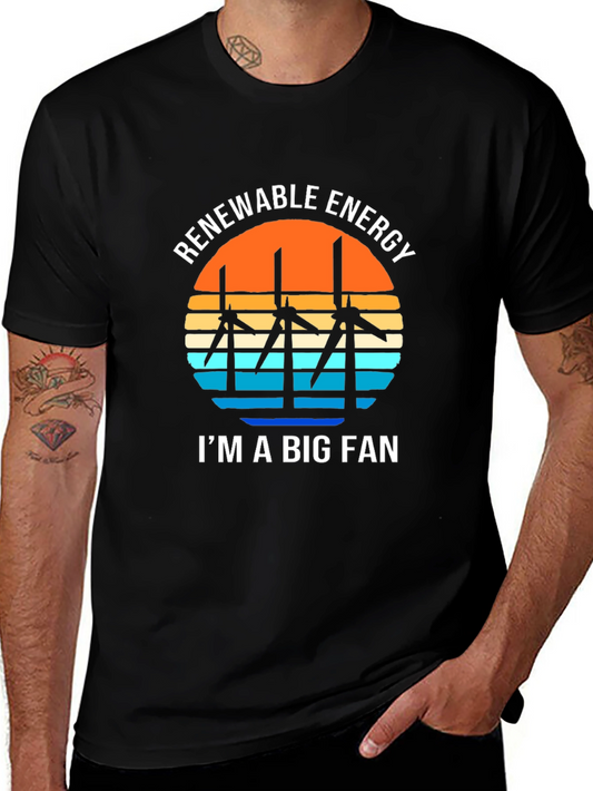Renewable Energy Fan T-Shirt - Eco Friendly Design