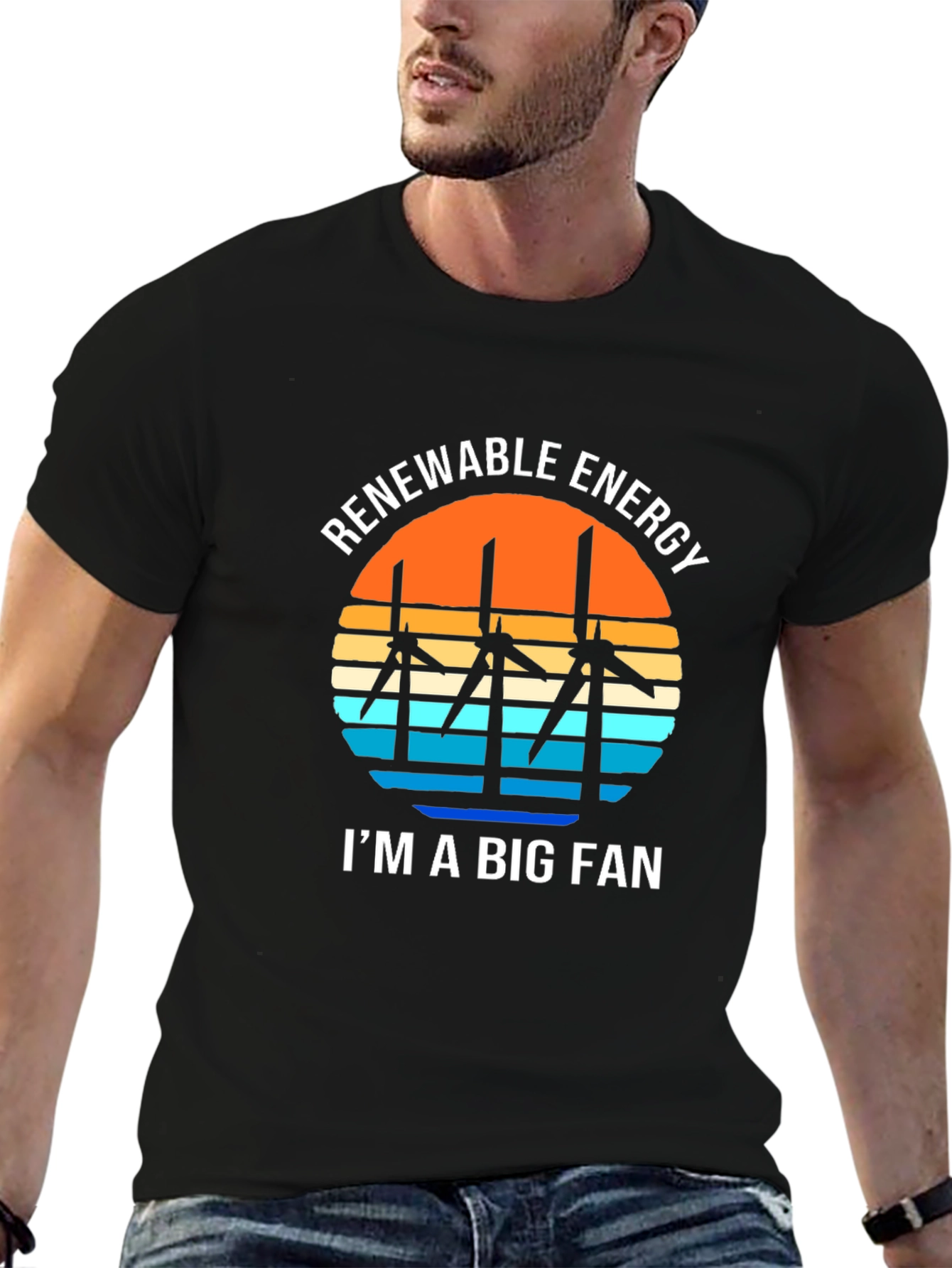 Renewable Energy Fan T-Shirt - Eco Friendly Design