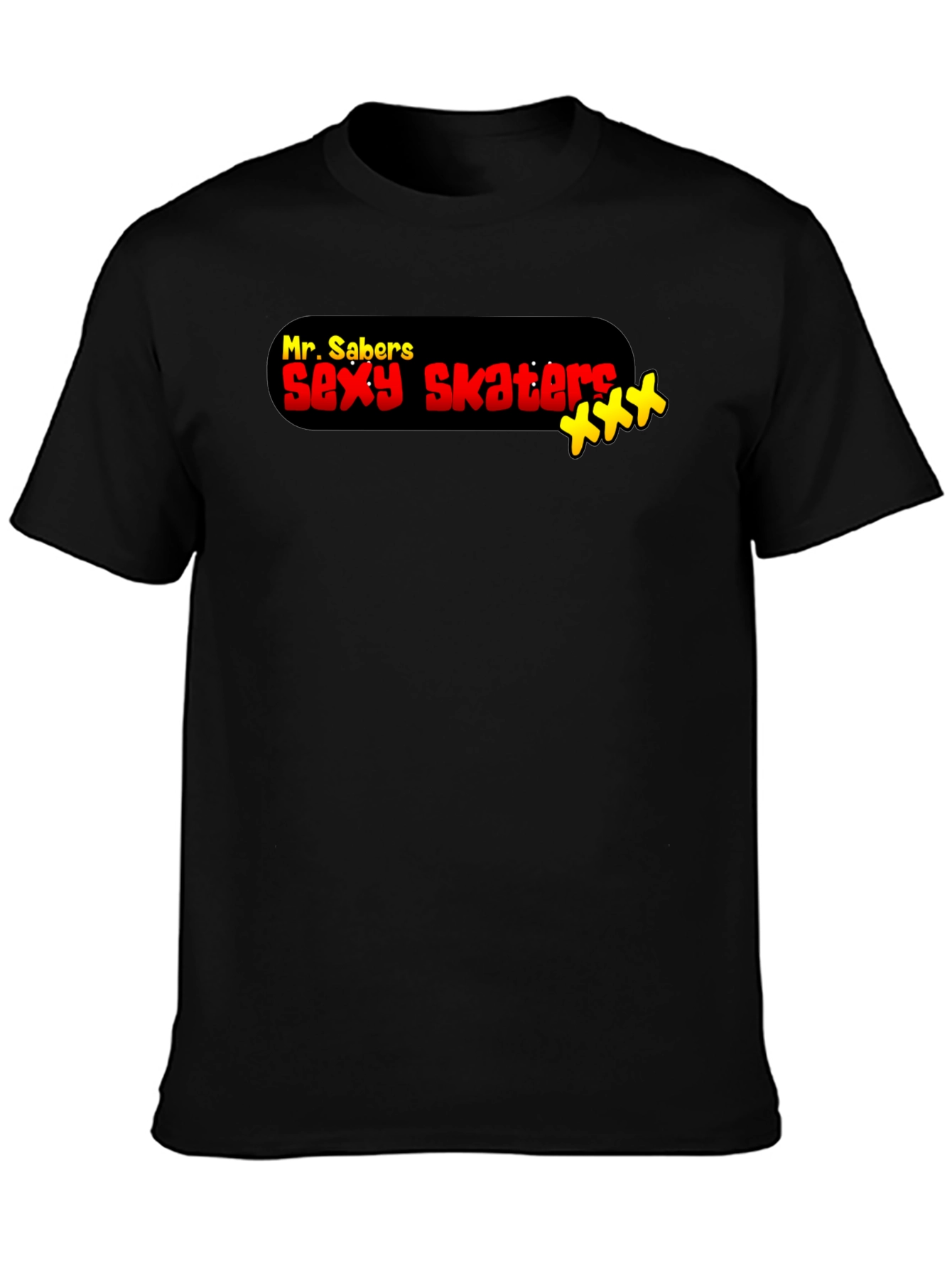 Mr. Sabers Sexy Skaters Black T-Shirt