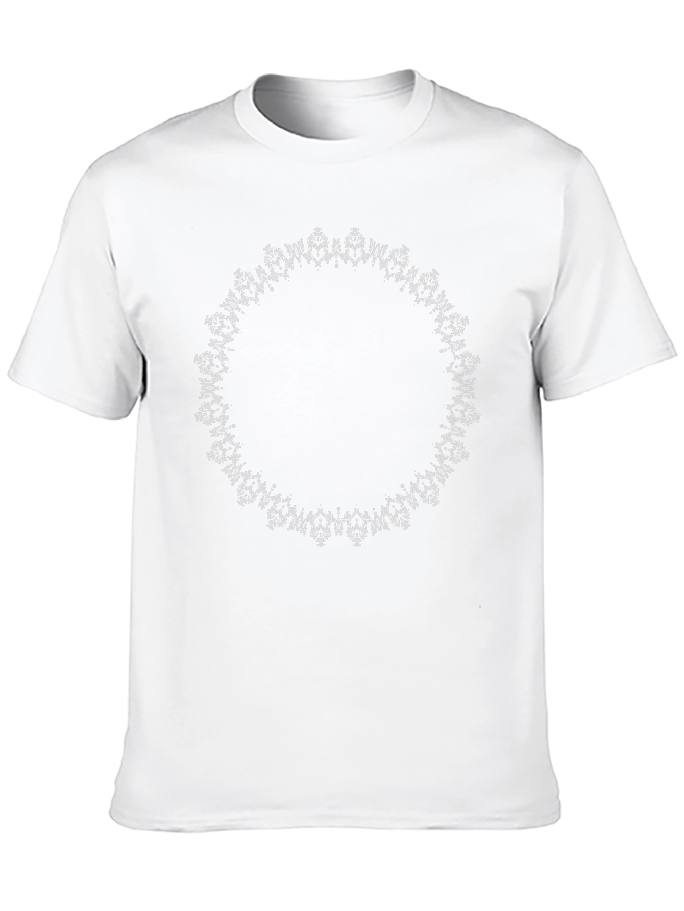 Black Tee with Ornamental Circle Design